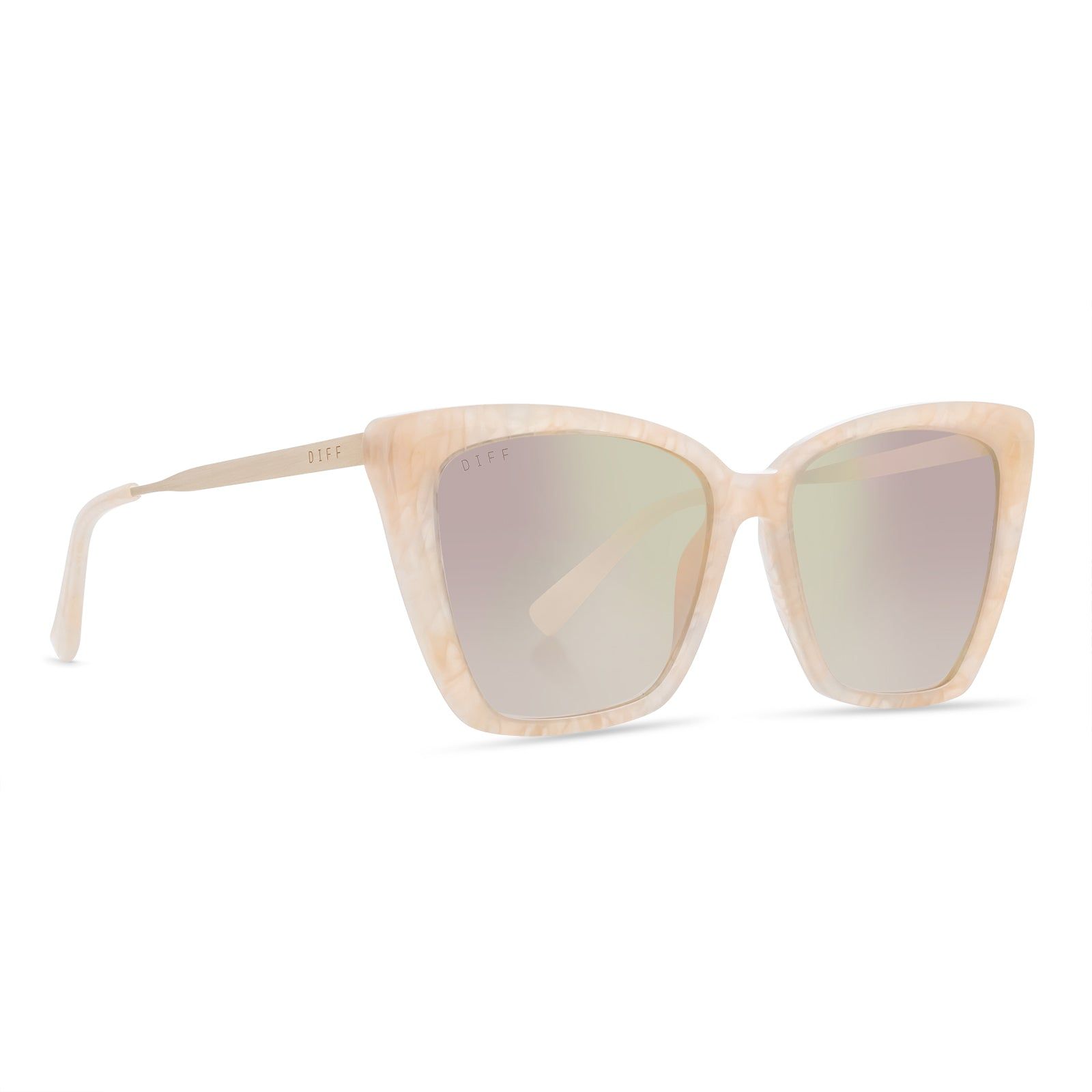 BECKY II - CITRINE PEARL + TAUPE FLASH SUNGLASSES sold by Diff Eyewear product image thumbnail 2