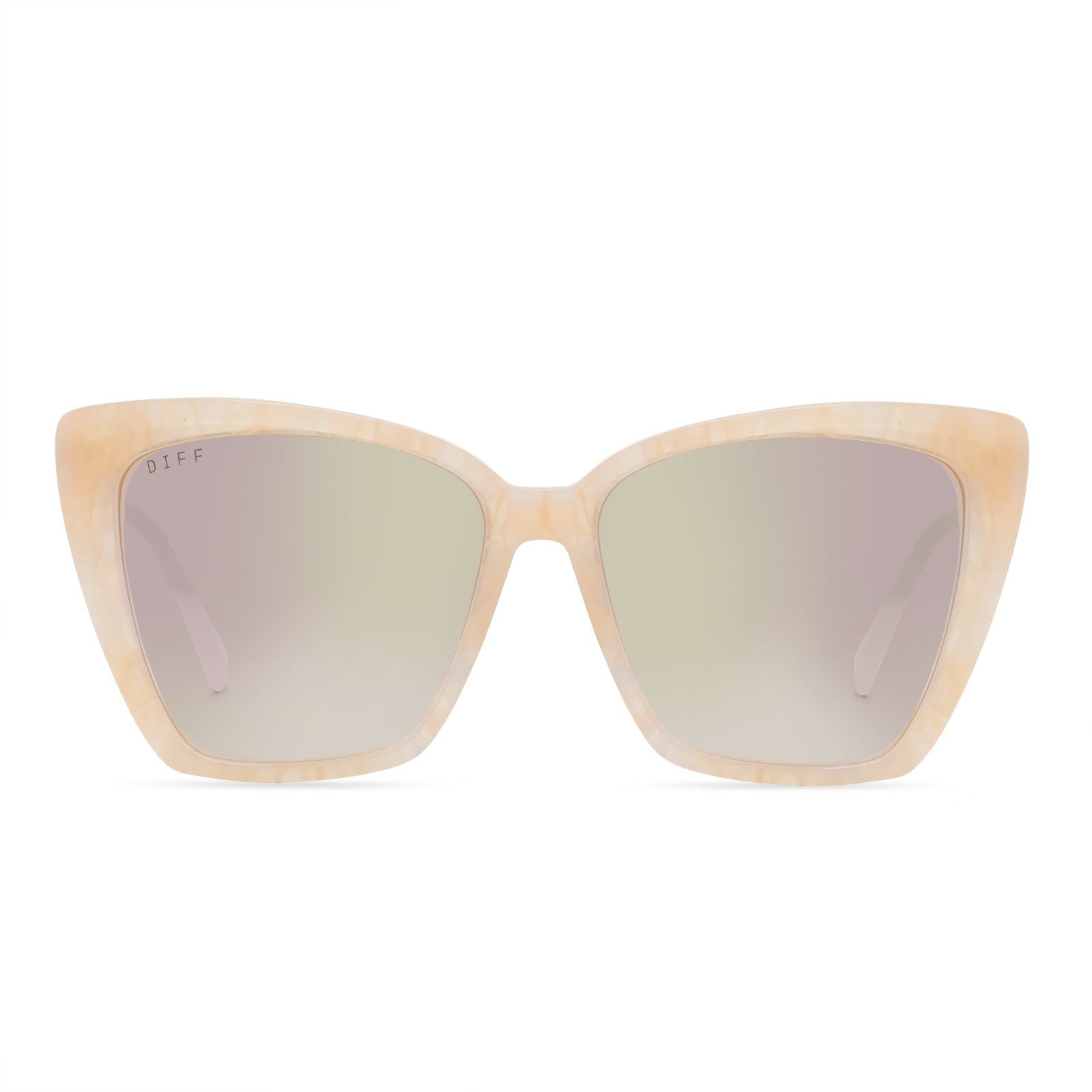 BECKY II - CITRINE PEARL + TAUPE FLASH SUNGLASSES sold by Diff Eyewear