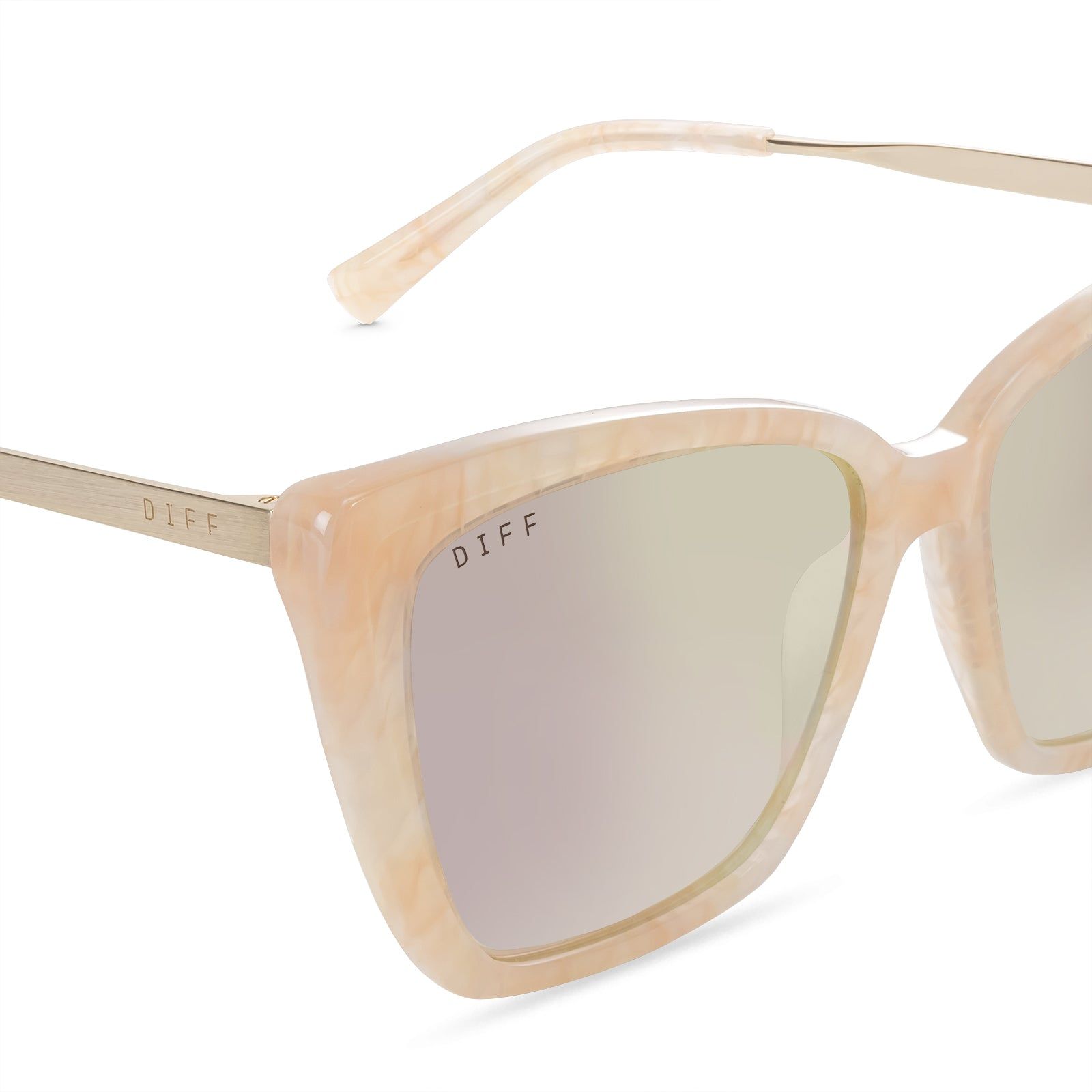 BECKY II - CITRINE PEARL + TAUPE FLASH SUNGLASSES sold by Diff Eyewear product image thumbnail 3