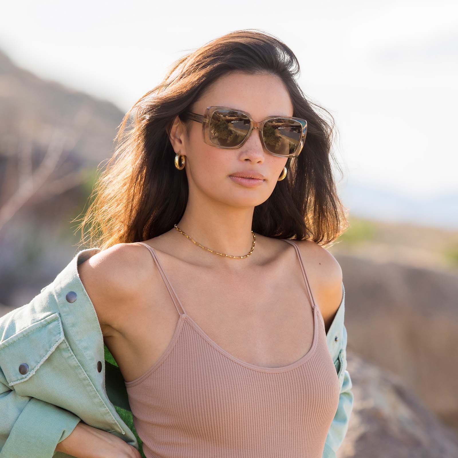 SOPHIE - DARK TAUPE CRYSTAL + WINE GRADIENT SUNGLASSES sold by Diff Eyewear product image thumbnail 5