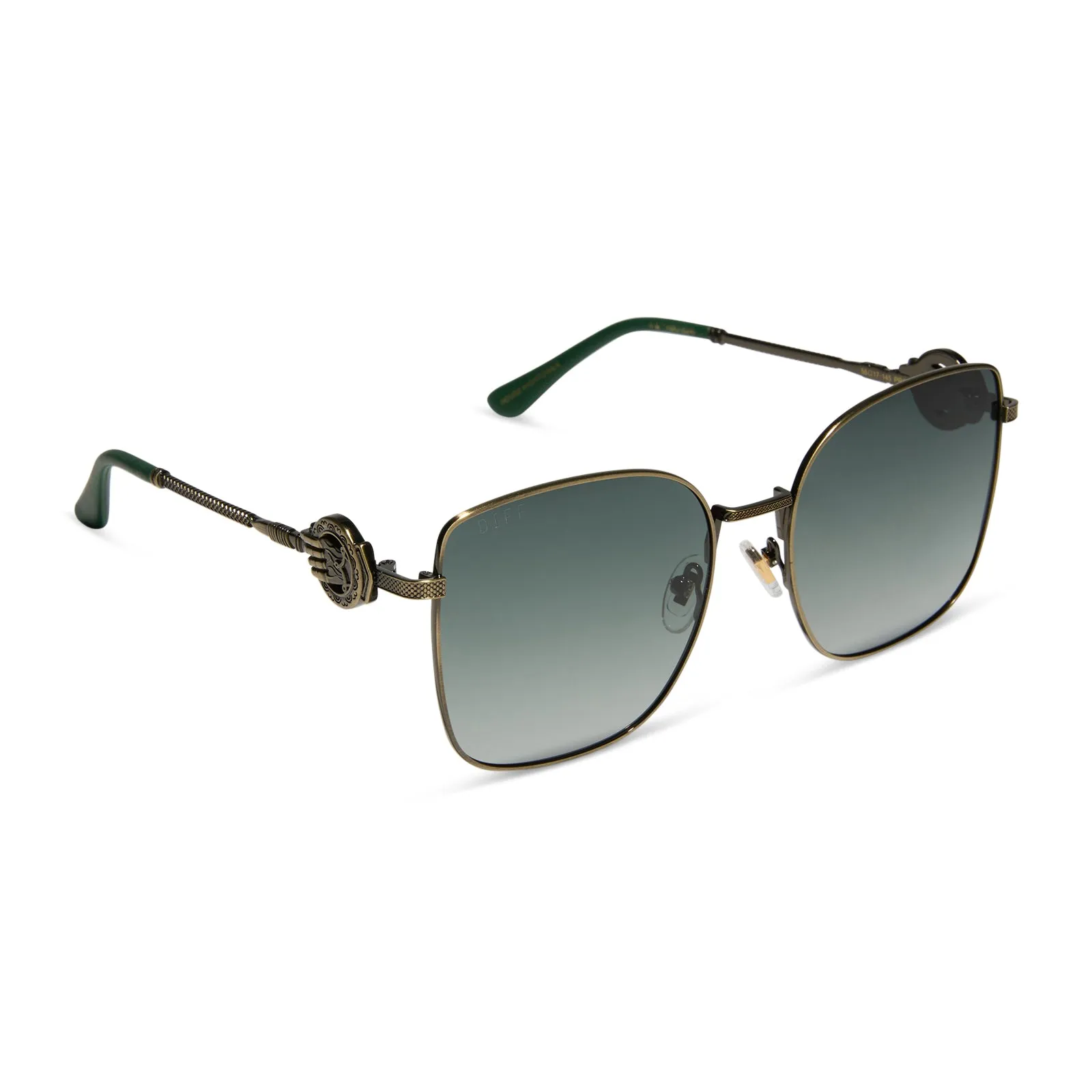 HOUSE OF THE DRAGON - ANTIQUE GOLD + GREEN GRADIENT + POLARIZED SUNGLASSES sold by Diff Eyewear product image thumbnail 2