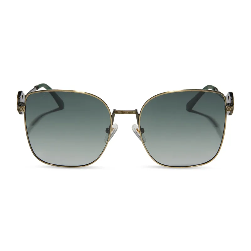 HOUSE OF THE DRAGON - ANTIQUE GOLD + GREEN GRADIENT + POLARIZED SUNGLASSES sold by Diff Eyewear