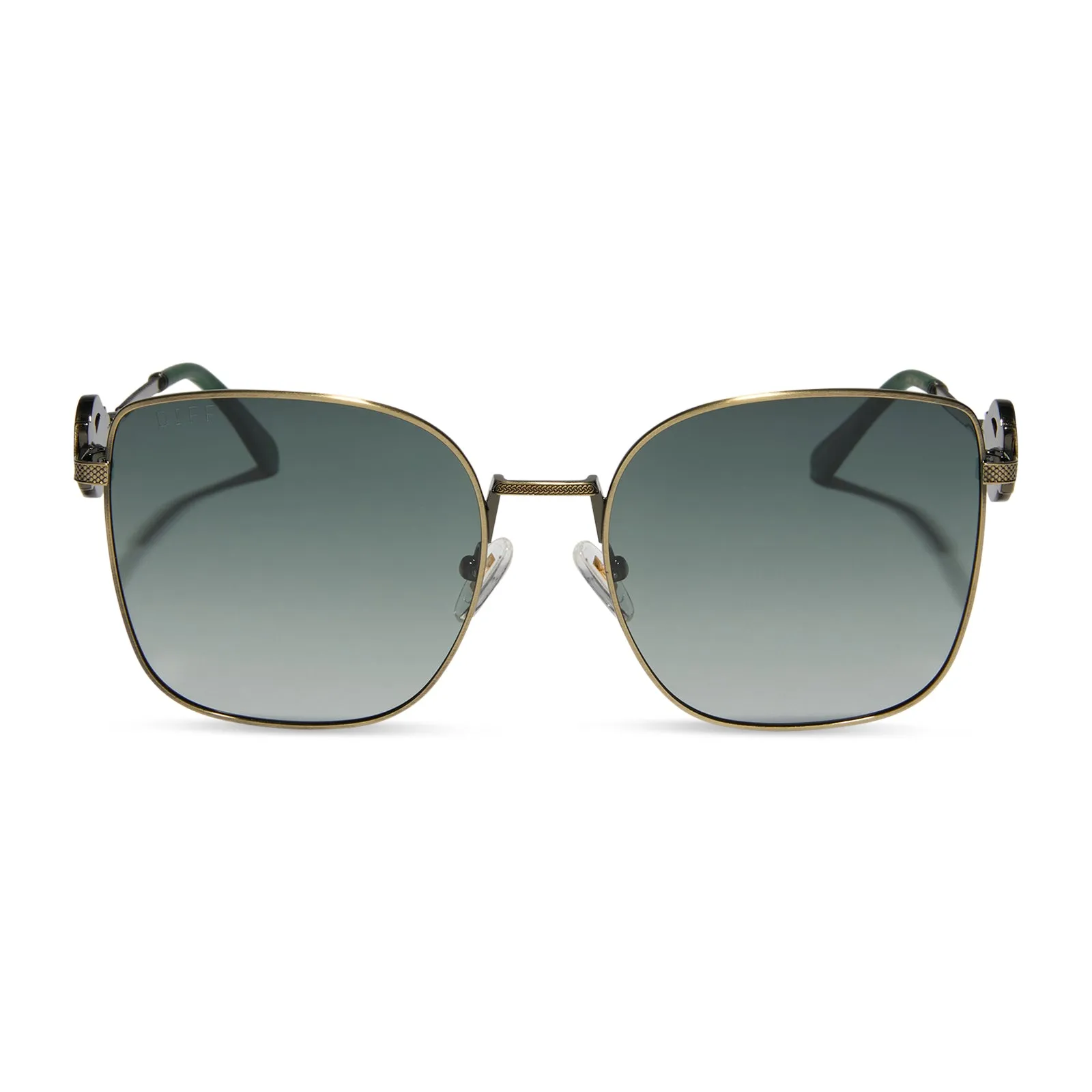 HOUSE OF THE DRAGON - ANTIQUE GOLD + GREEN GRADIENT + POLARIZED SUNGLASSES sold by Diff Eyewear