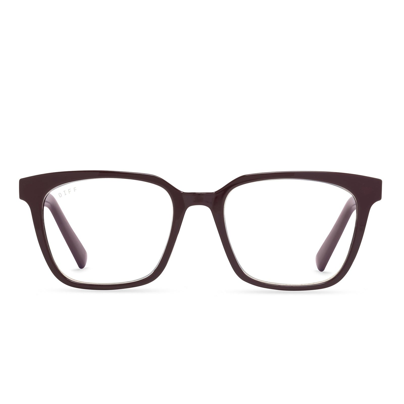ALEX - BURGUNDY + BLUE LIGHT READERS sold by Diff Eyewear