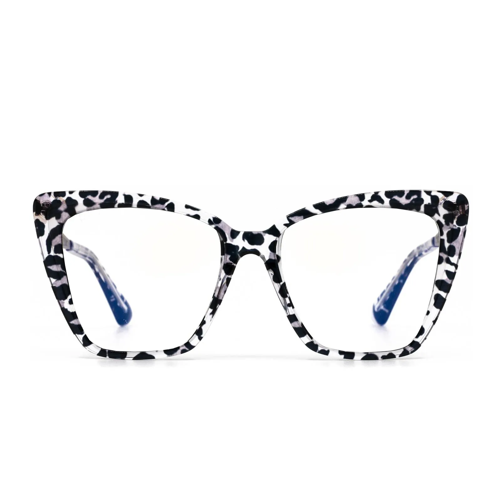 BECKY II - CLEAR LEOPARD + PRESCRIPTION GLASSES sold by Diff Eyewear