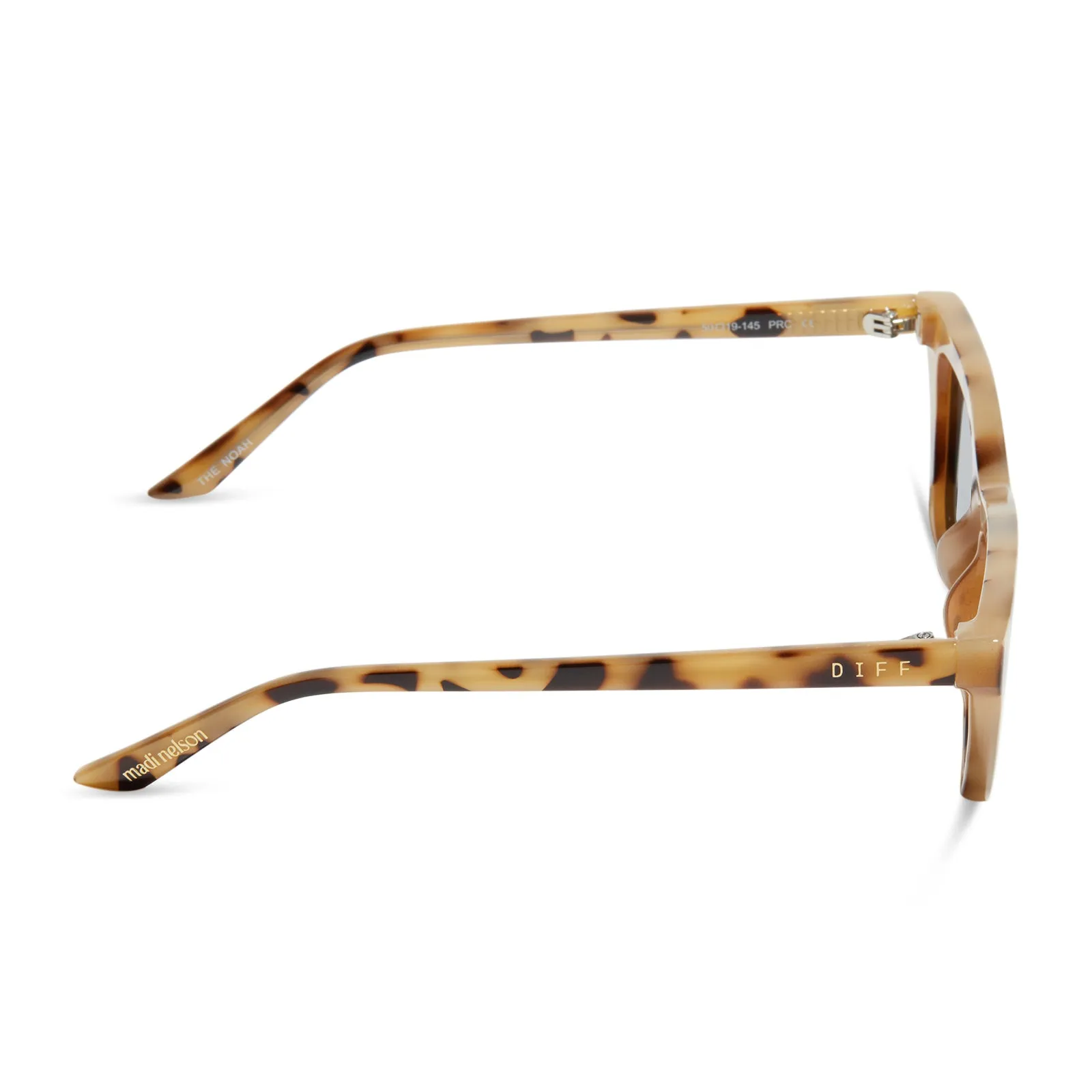 MADI NELSON - THE NOAH + CREAM TORTOISE + GREY + POLARIZED SUNGLASSES sold by Diff Eyewear product image thumbnail 3