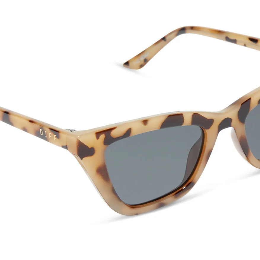 MADI NELSON - THE NOAH + CREAM TORTOISE + GREY + POLARIZED SUNGLASSES sold by Diff Eyewear product image thumbnail 4