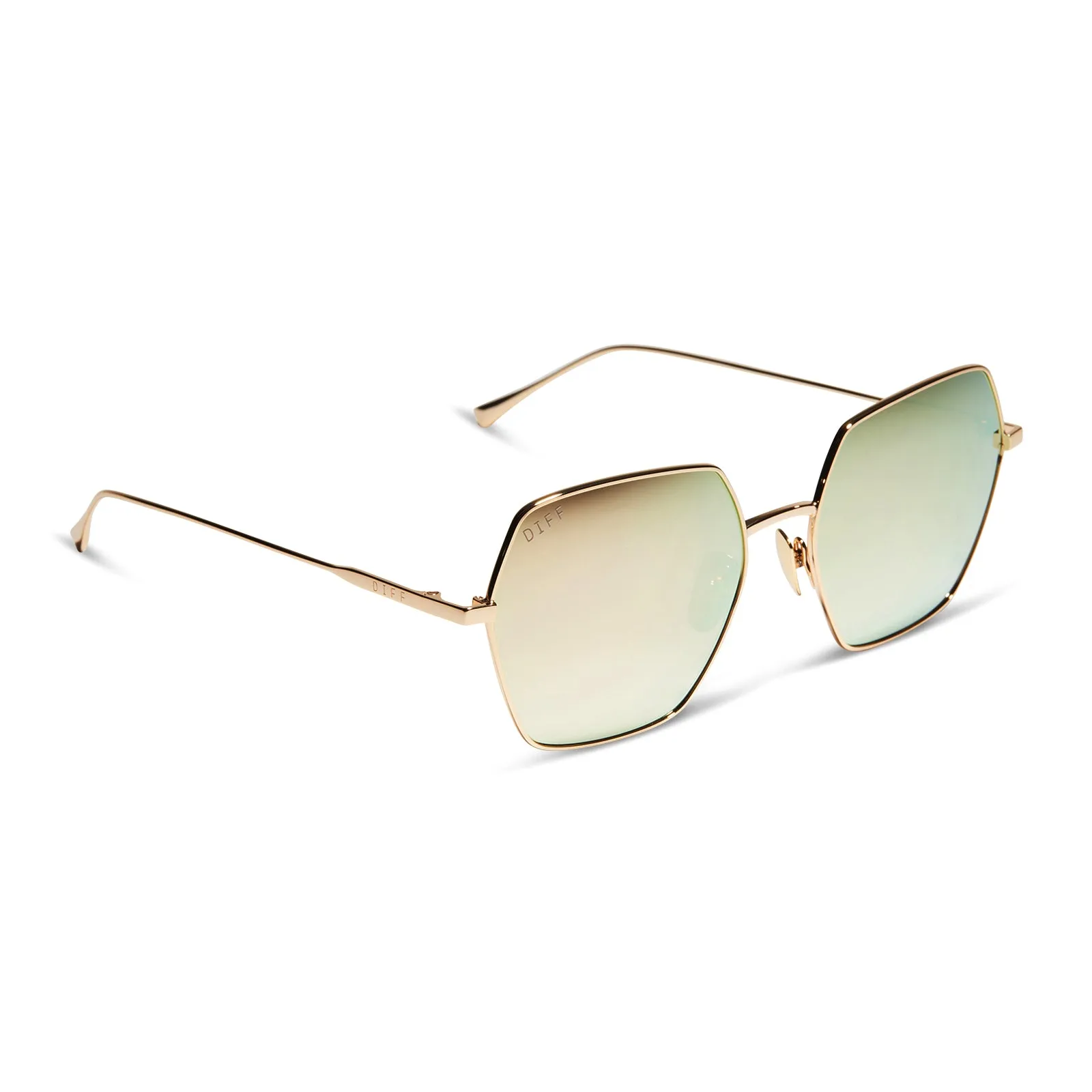 HARLOWE - GOLD + TAUPE FLASH SUNGLASSES sold by Diff Eyewear product image thumbnail 2