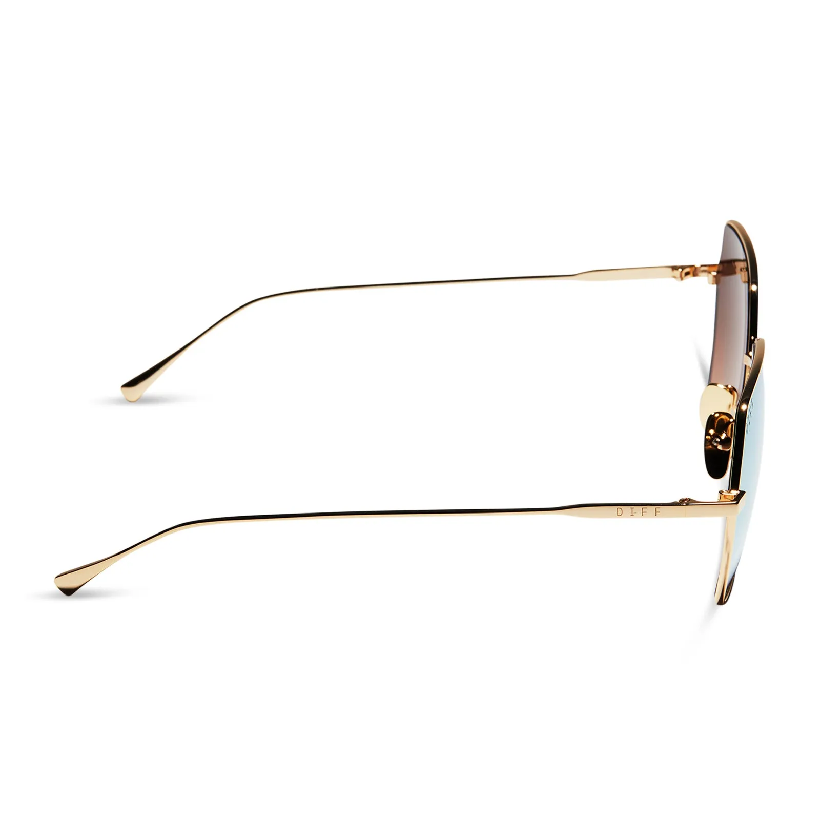 HARLOWE - GOLD + TAUPE FLASH SUNGLASSES sold by Diff Eyewear product image thumbnail 3
