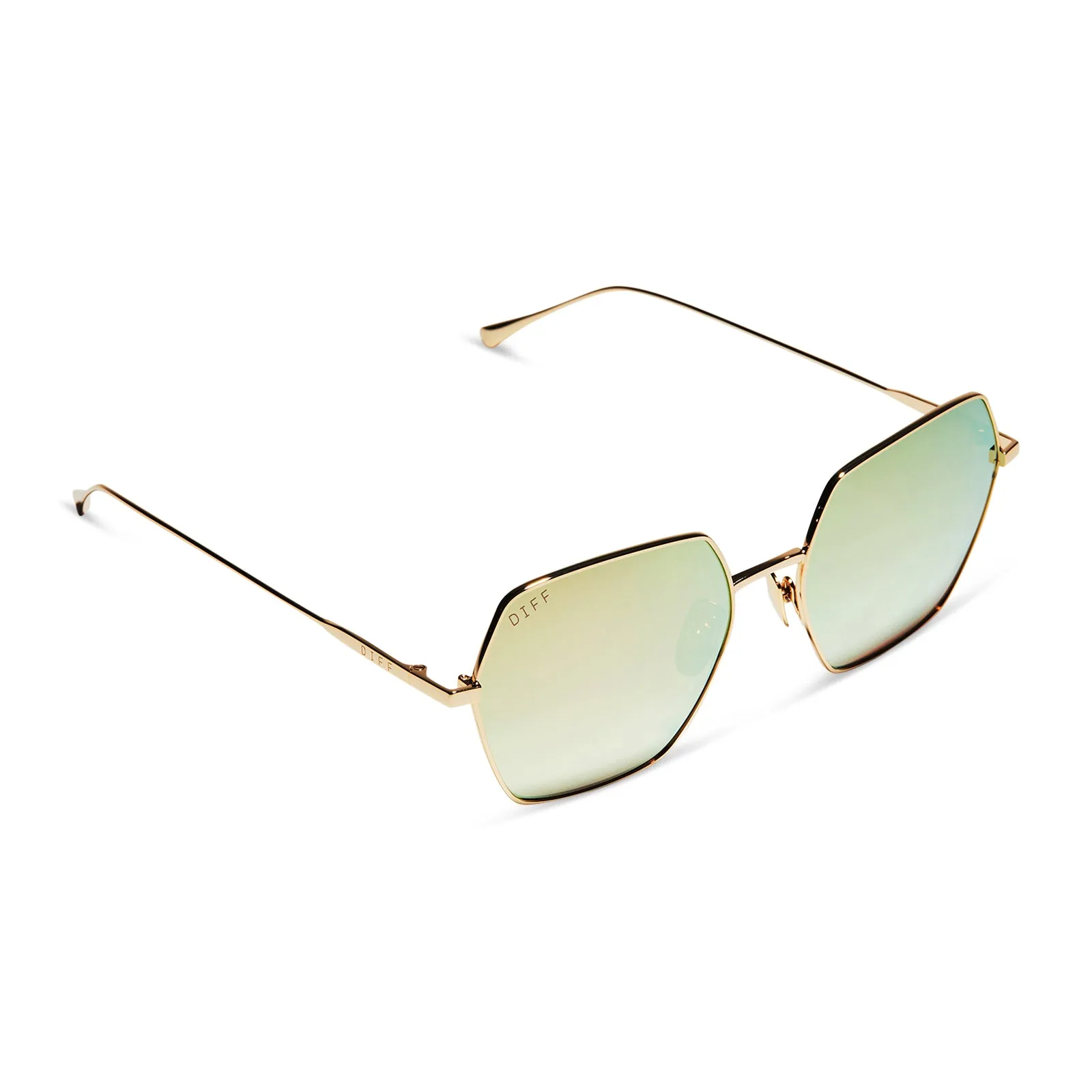 HARLOWE - GOLD + TAUPE FLASH SUNGLASSES sold by Diff Eyewear product image thumbnail 4