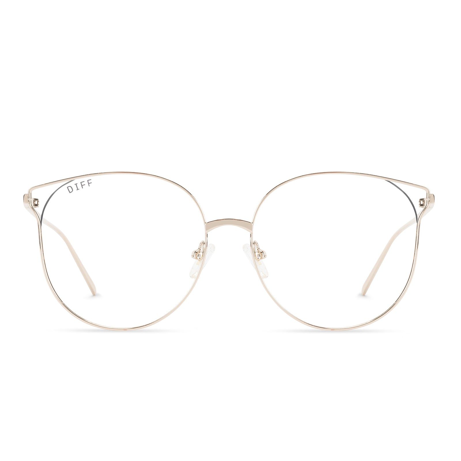 RORY - GOLD + CLEAR GLASSES sold by Diff Eyewear