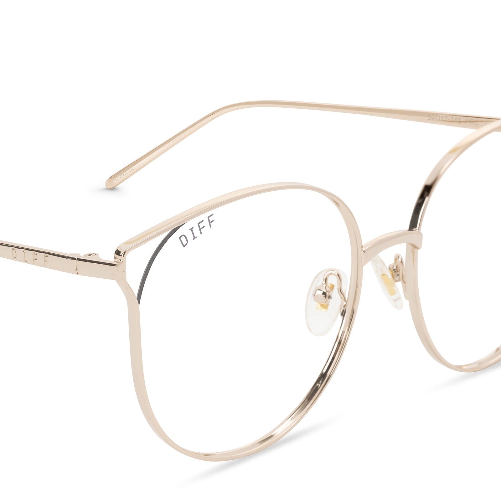 RORY - GOLD + CLEAR GLASSES sold by Diff Eyewear product image thumbnail 3