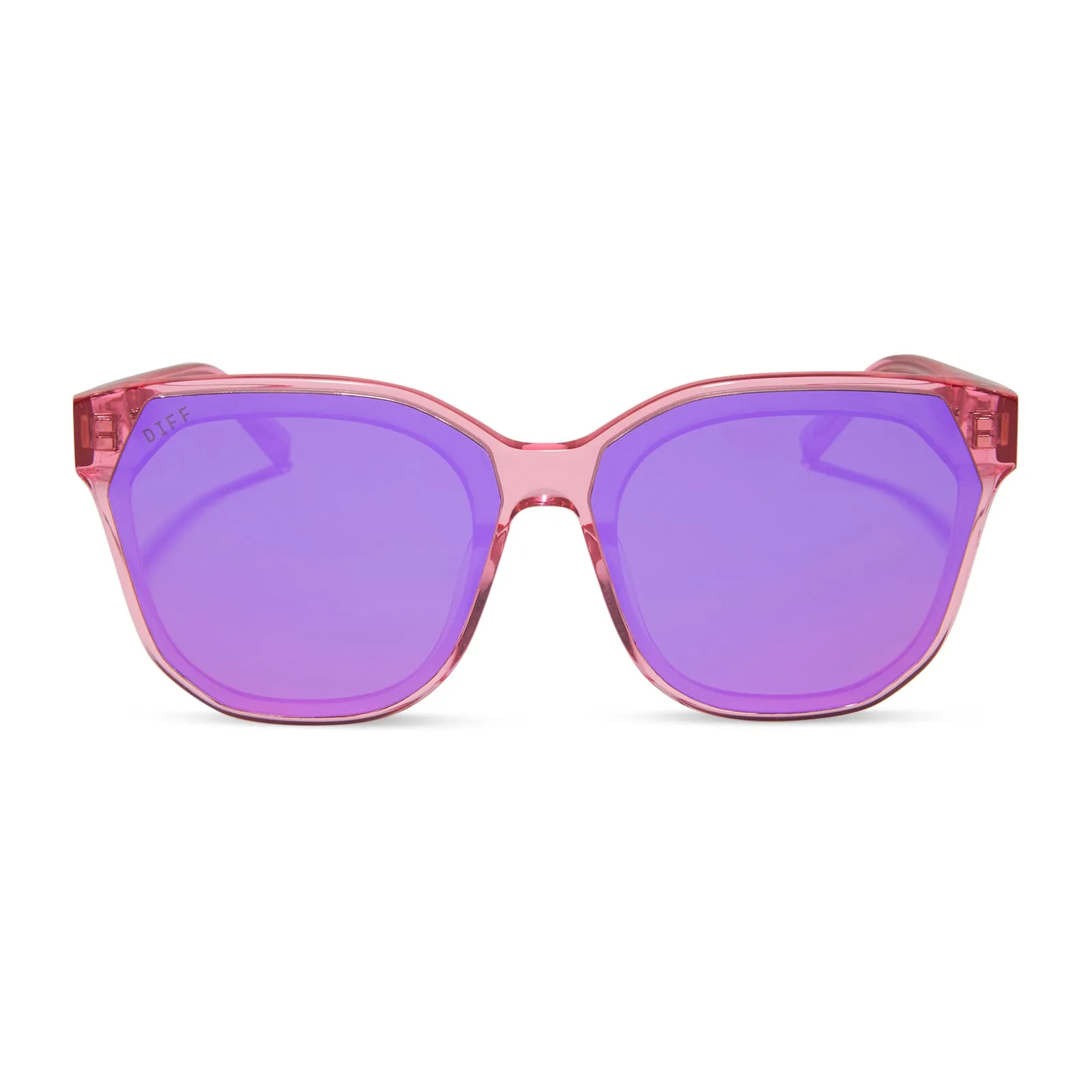 GIA - CANDY PINK CRYSTAL + PINK RUSH MIRROR SUNGLASSES sold by Diff Eyewear