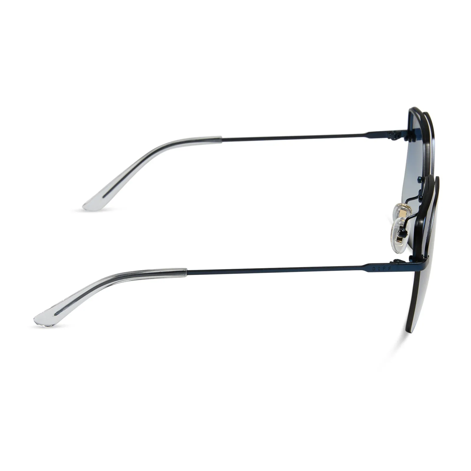 BREE - DEEP NAVY METAL + AEGEAN BLUE FLASH SUNGLASSES sold by Diff Eyewear product image thumbnail 3