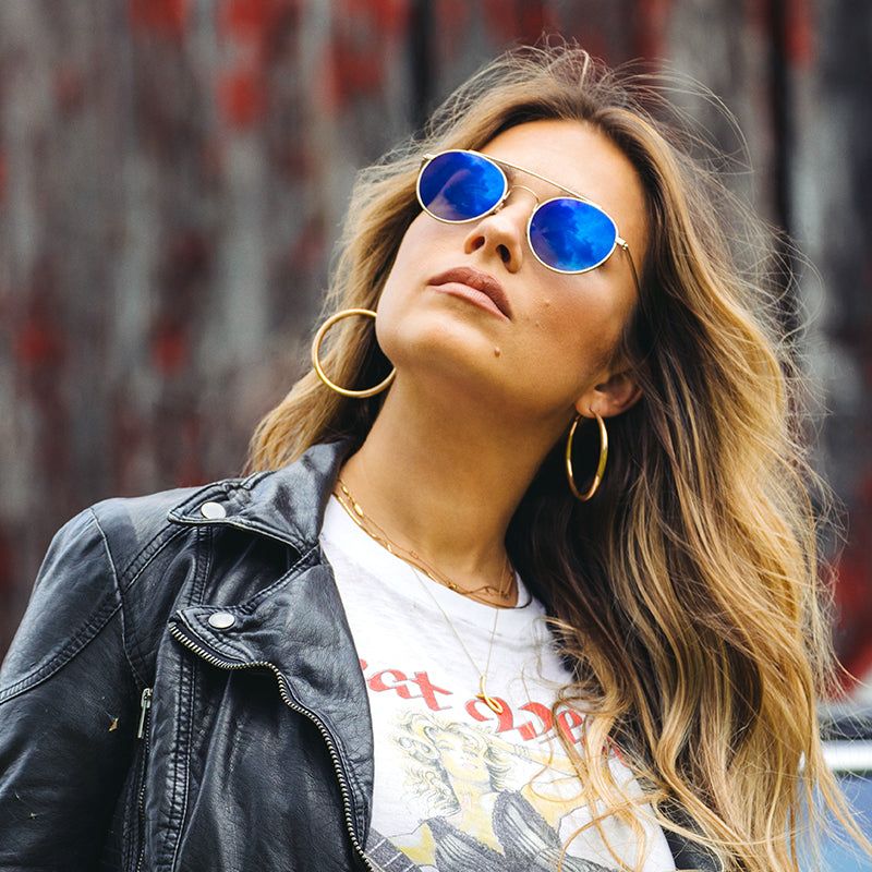 JESSIE JAMES DECKER - SKYE + BRUSHED SILVER + PURPLE GRADIENT POLARIZED SUNGLASSES sold by Diff Eyewear product image thumbnail 6