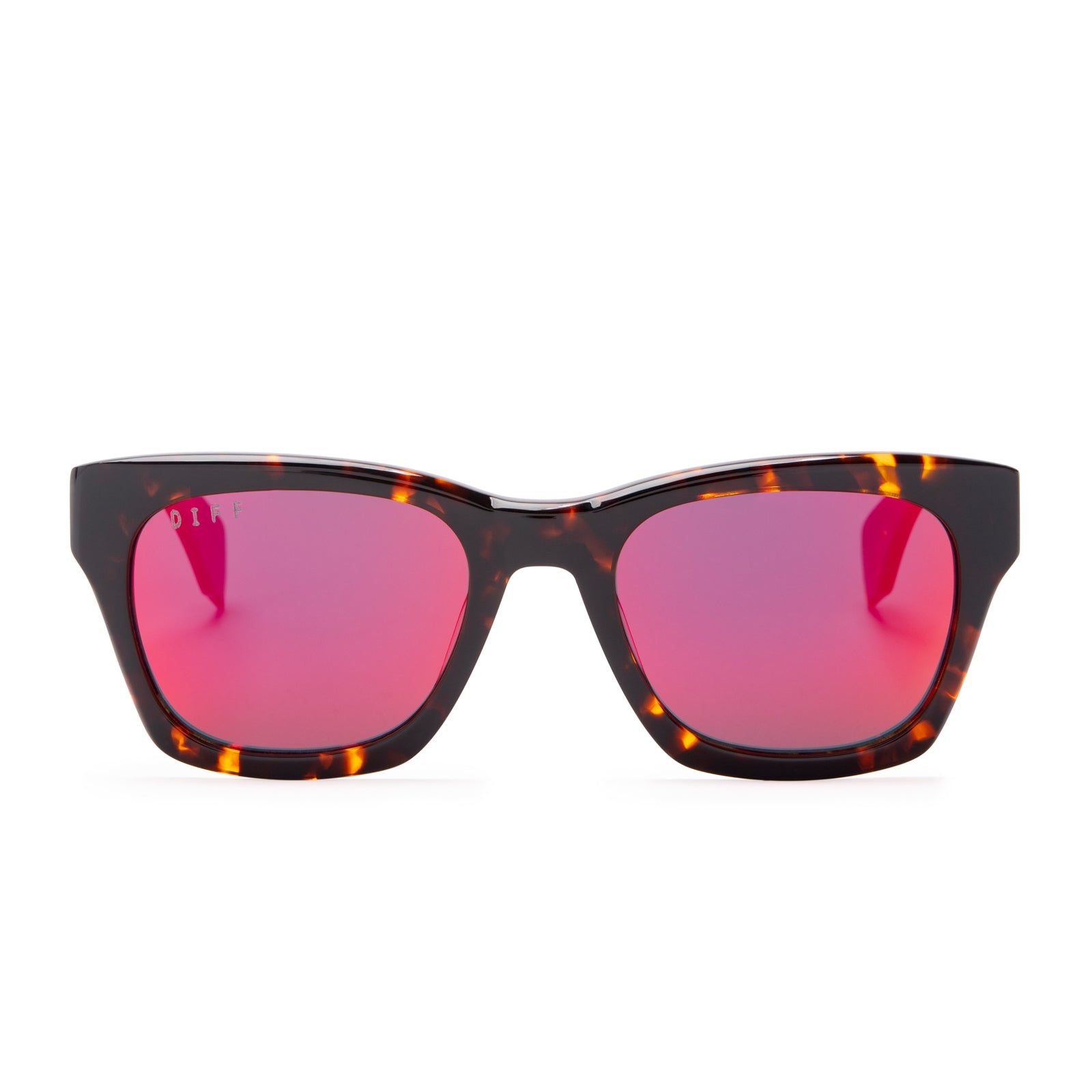 DEAN - DARK TORTOISE + RED MIRROR SUNGLASSES sold by Diff Eyewear