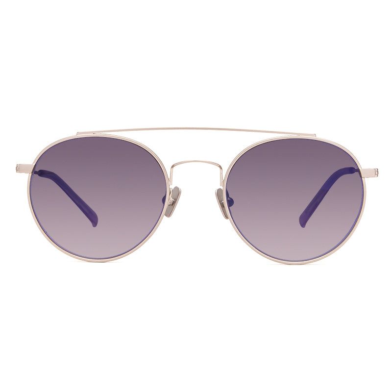 JESSIE JAMES DECKER - SKYE + BRUSHED SILVER + PURPLE GRADIENT POLARIZED SUNGLASSES sold by Diff Eyewear