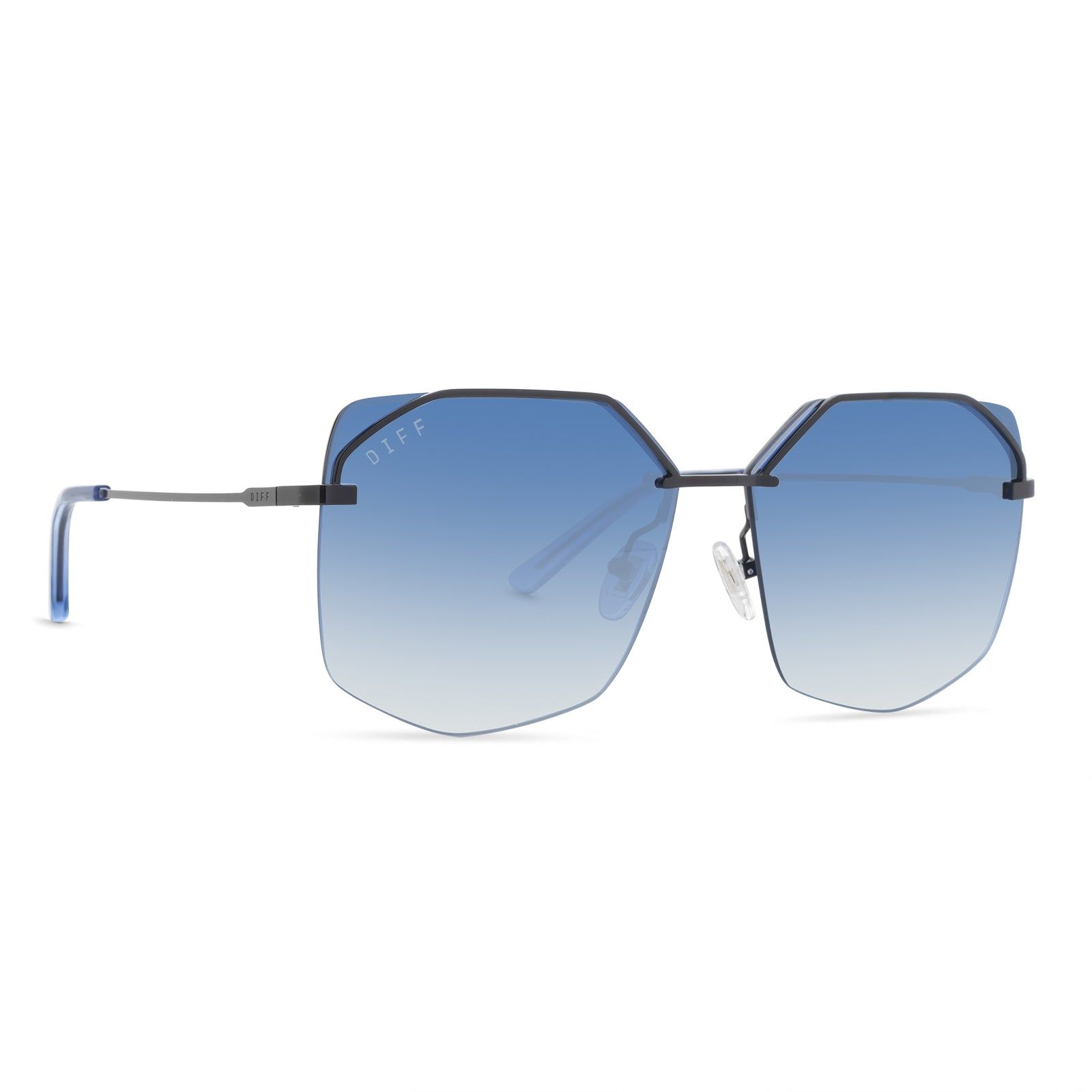 BREE - BLACK + AEGEAN BLUE GRADIENT SUNGLASSES sold by Diff Eyewear product image thumbnail 2