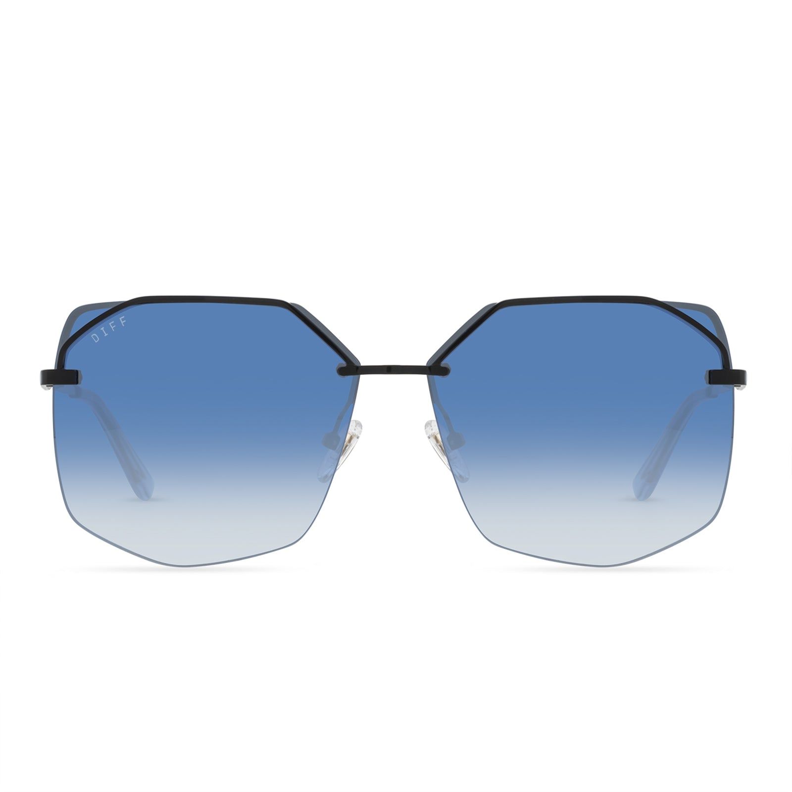 BREE - BLACK + AEGEAN BLUE GRADIENT SUNGLASSES sold by Diff Eyewear