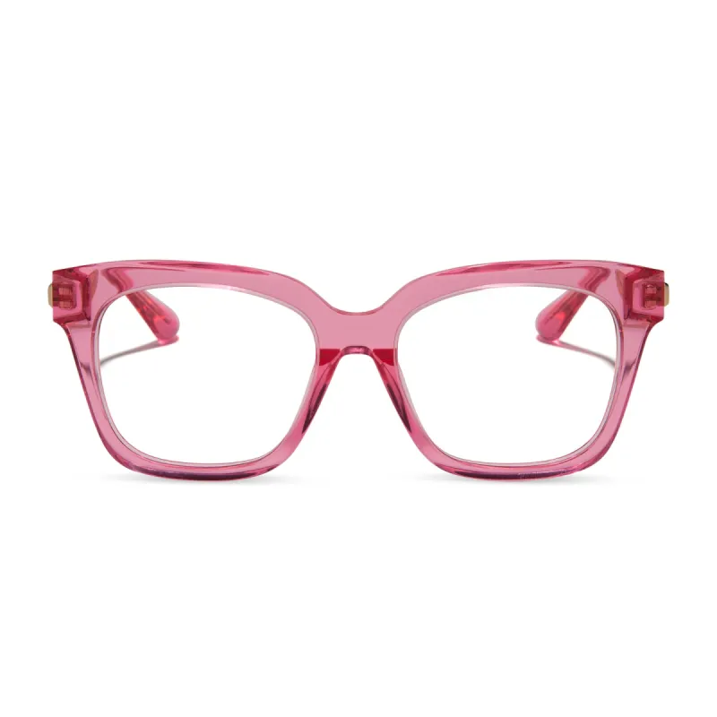 BELLA XS - CANDY PINK CRYSTAL + GLASSES sold by Diff Eyewear