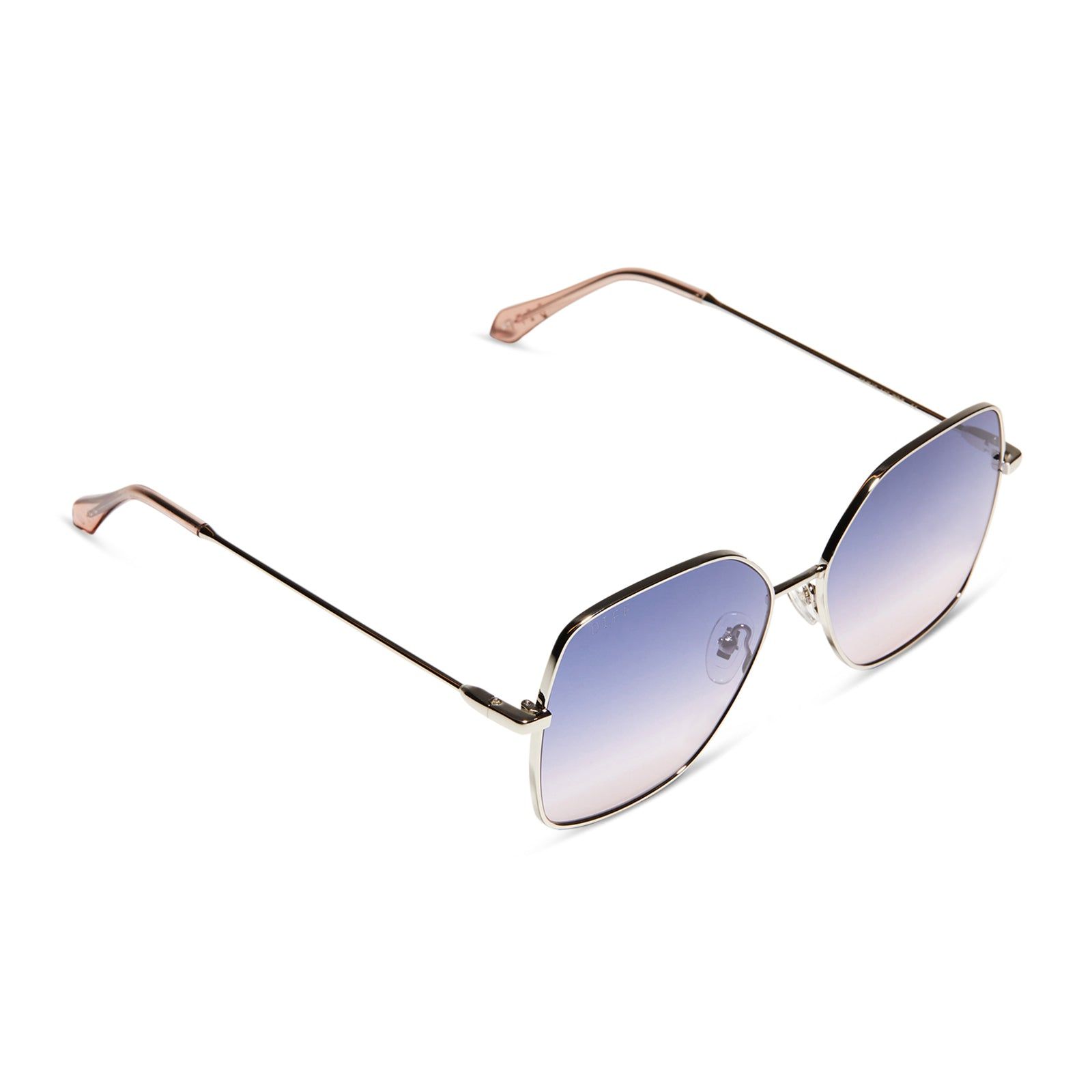 IRIS - SILVER + LAVENDER ROSE GRADIENT SUNGLASSES sold by Diff Eyewear product image thumbnail 4