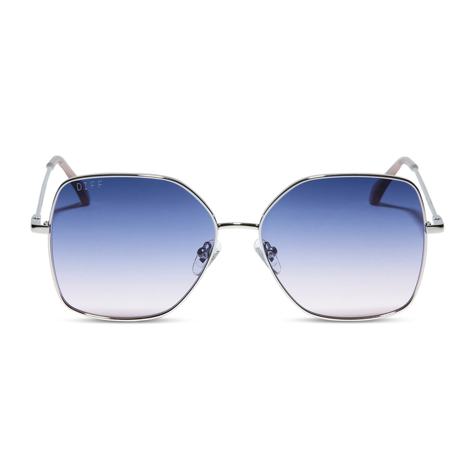 IRIS - SILVER + LAVENDER ROSE GRADIENT SUNGLASSES sold by Diff Eyewear