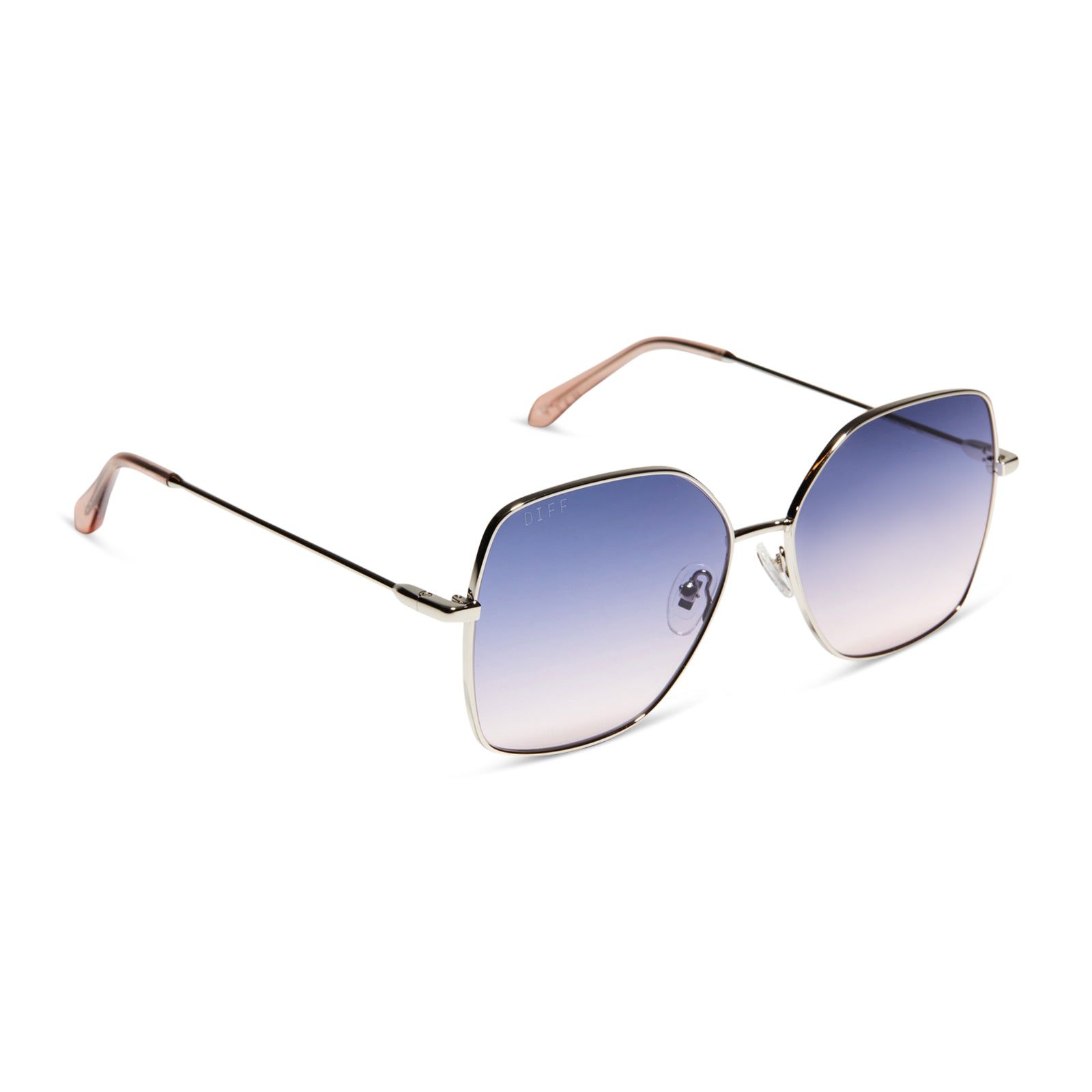 IRIS - SILVER + LAVENDER ROSE GRADIENT SUNGLASSES sold by Diff Eyewear product image thumbnail 2