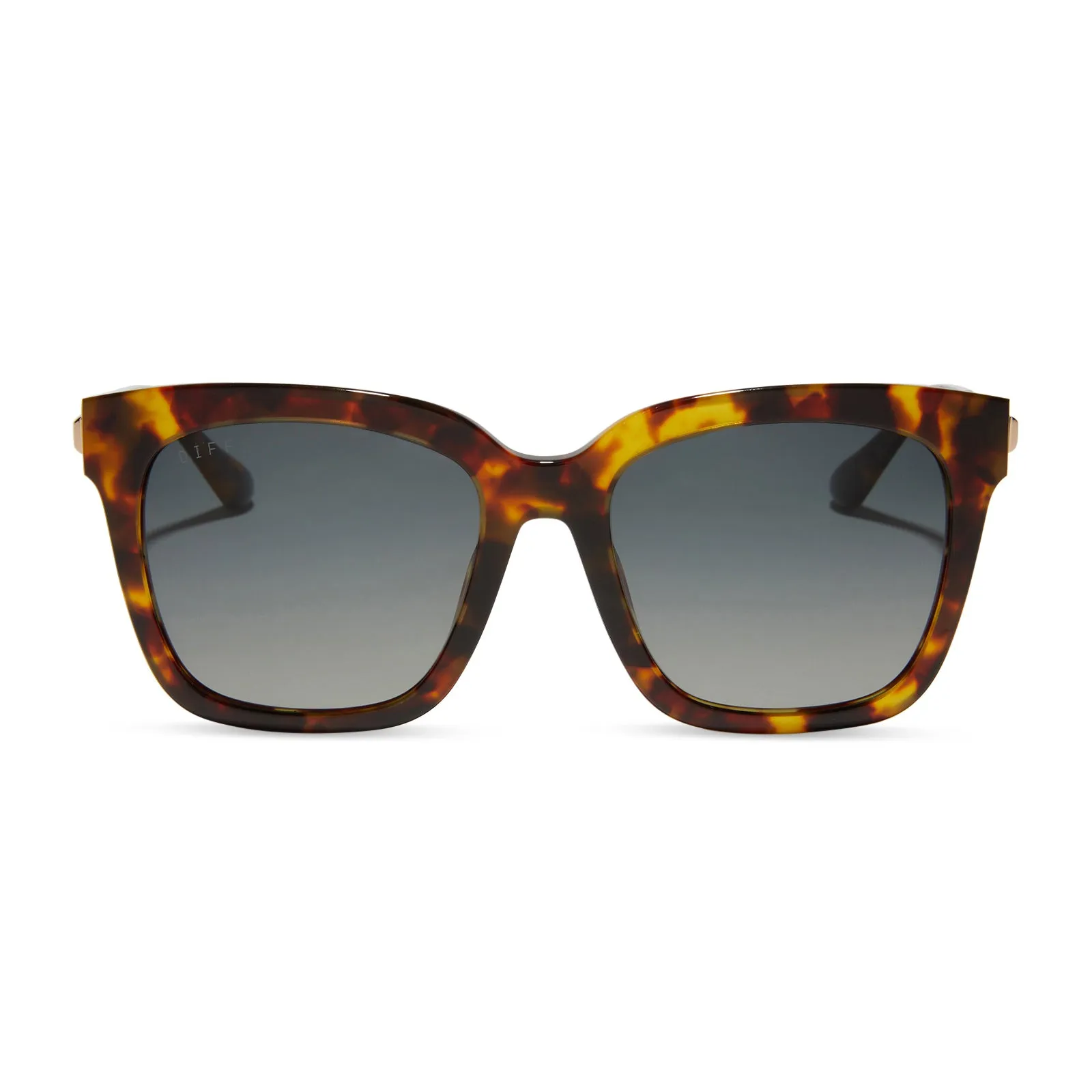BELLA - AMBER TORTOISE + STEEL GRADIENT + POLARIZED SUNGLASSES sold by Diff Eyewear