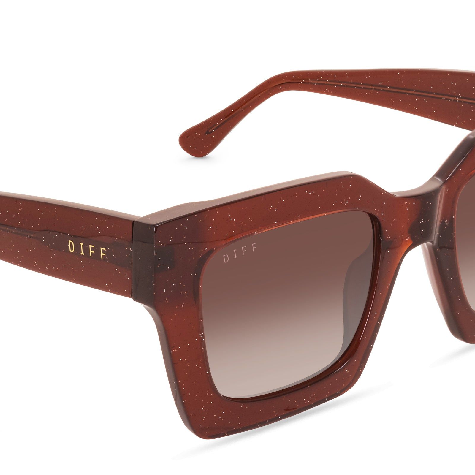 DANI - FESTIVE CHESTNUT + BROWN GRADIENT SUNGLASSES sold by Diff Eyewear product image thumbnail 3