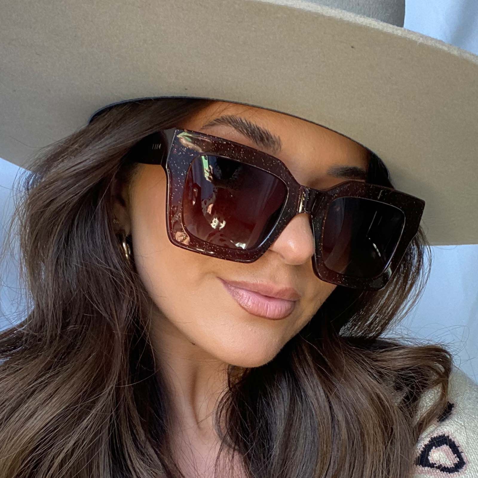 DANI - FESTIVE CHESTNUT + BROWN GRADIENT SUNGLASSES sold by Diff Eyewear product image thumbnail 5