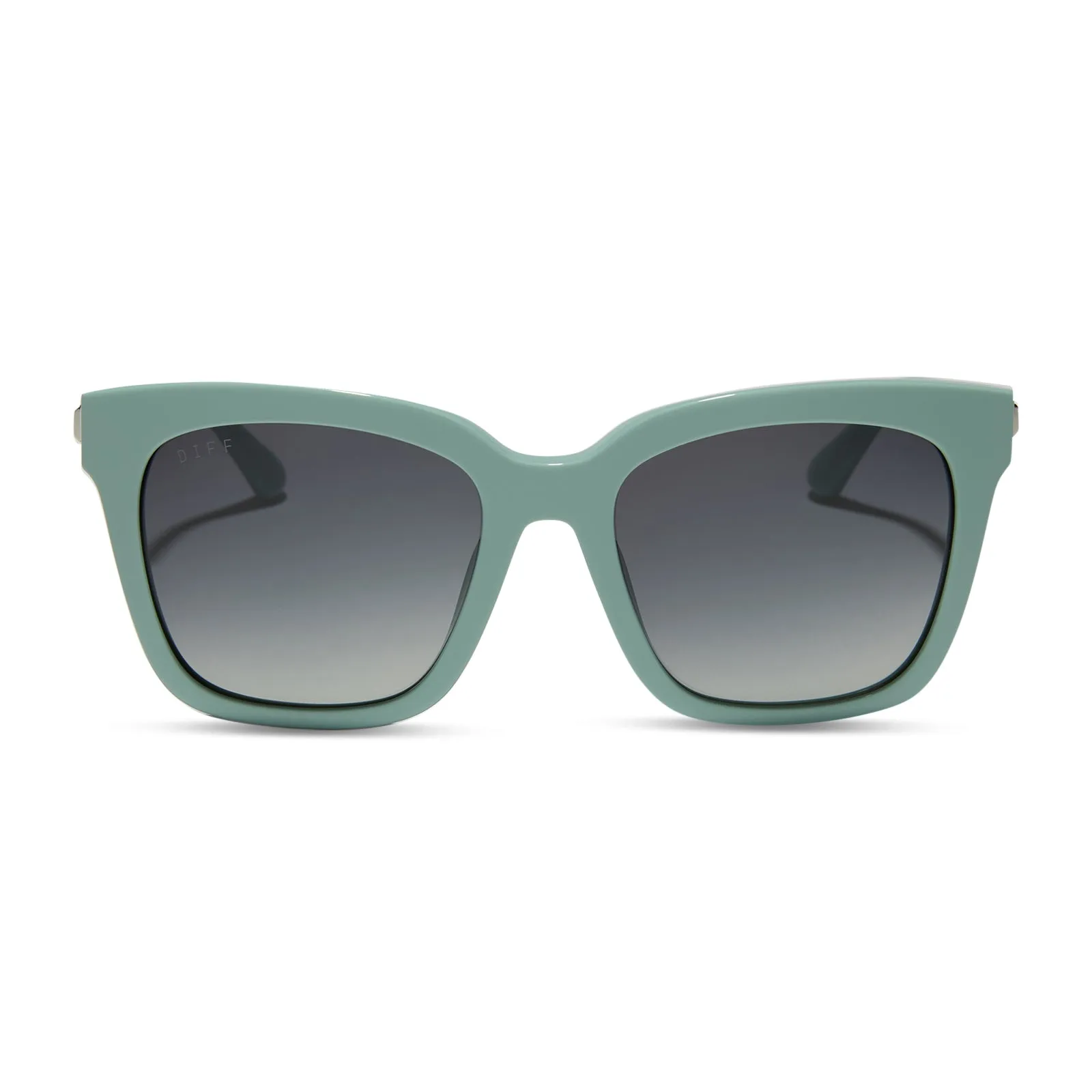 BELLA - STEEL TEAL + GREY GRADIENT SUNGLASSES sold by Diff Eyewear