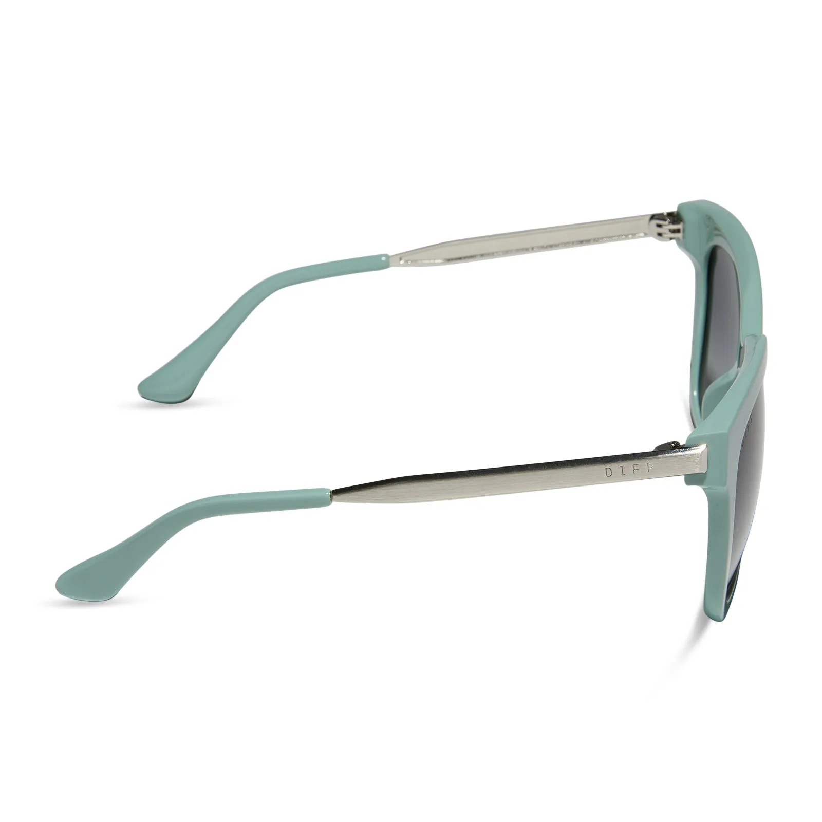 BELLA - STEEL TEAL + GREY GRADIENT SUNGLASSES sold by Diff Eyewear product image thumbnail 3