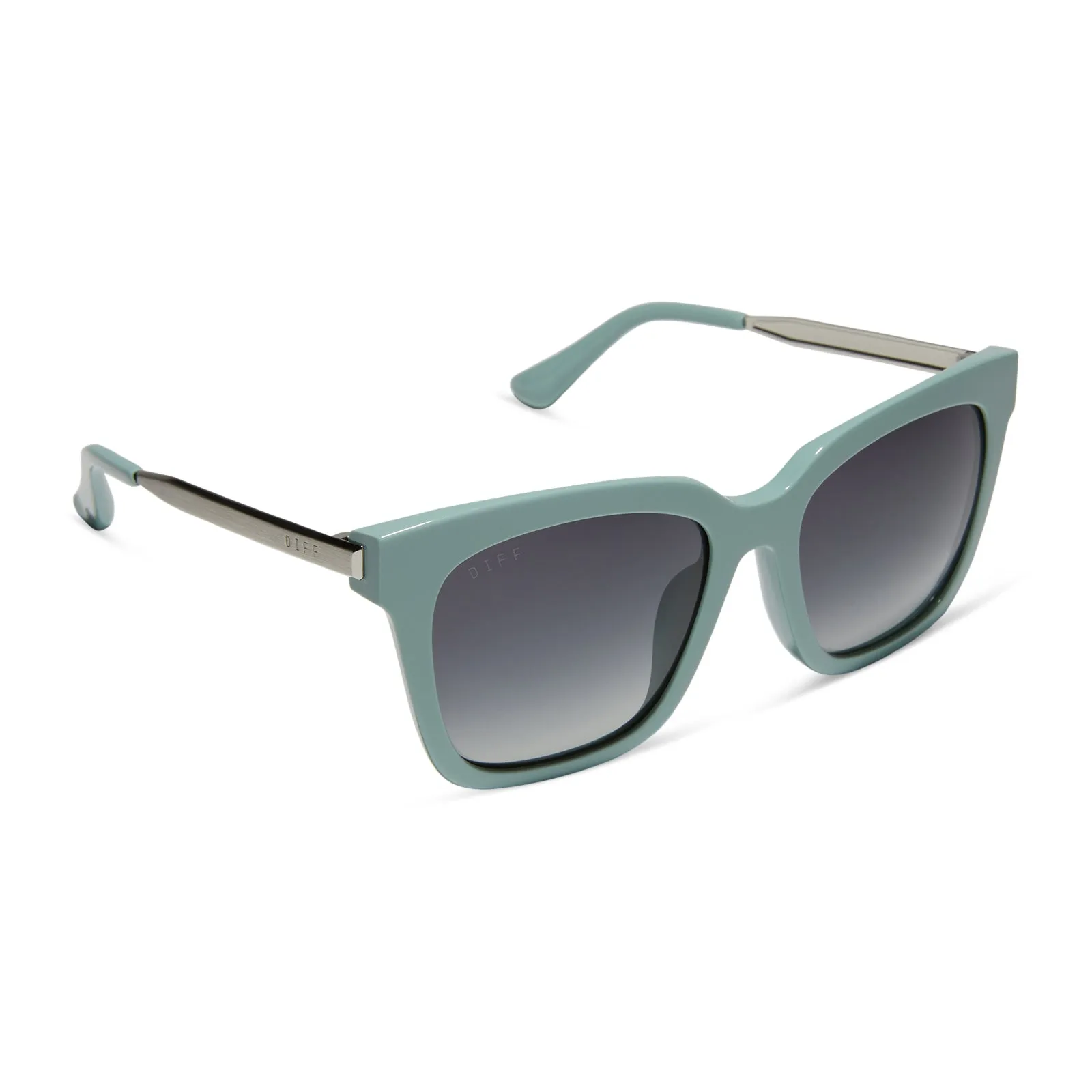 BELLA - STEEL TEAL + GREY GRADIENT SUNGLASSES sold by Diff Eyewear product image thumbnail 2