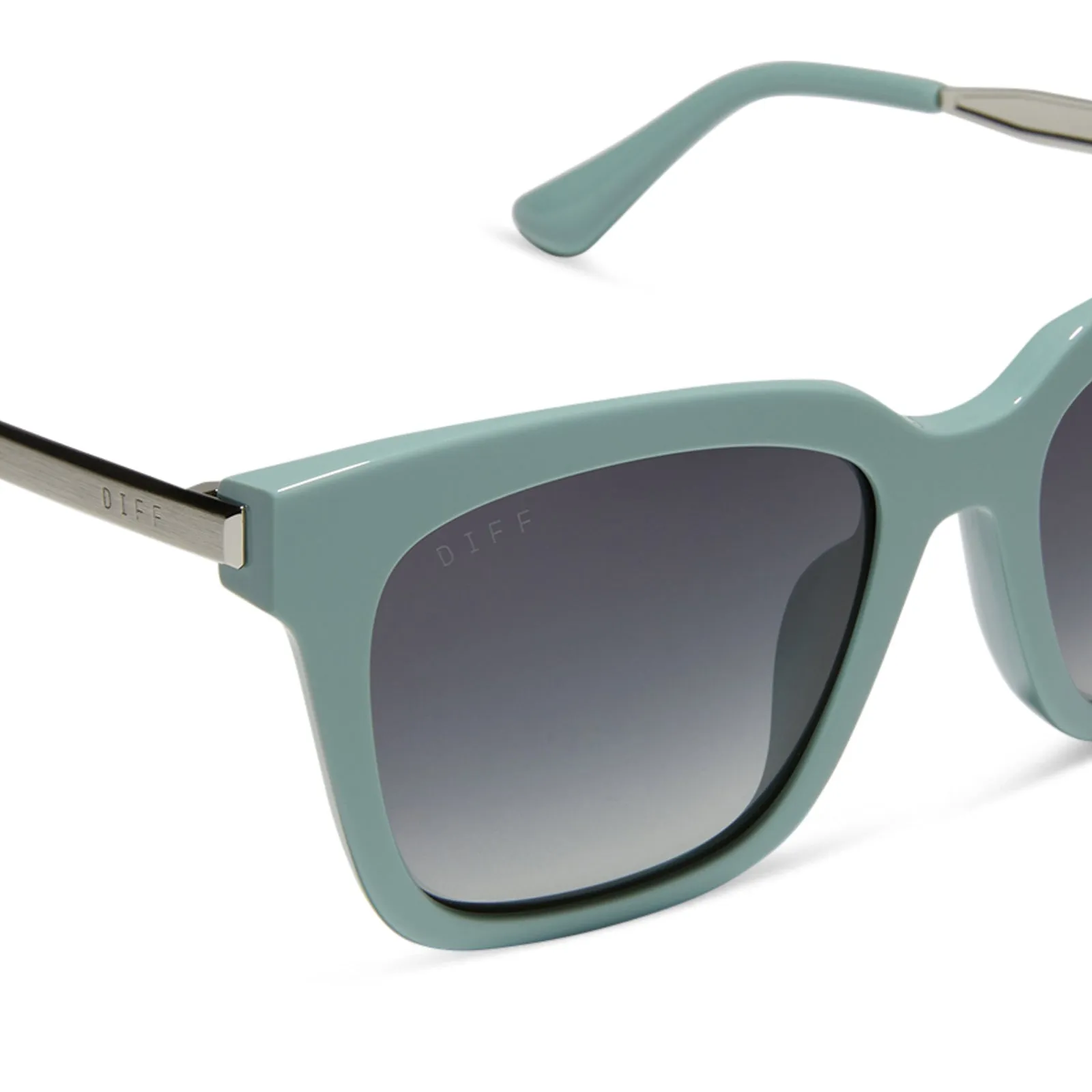 BELLA - STEEL TEAL + GREY GRADIENT SUNGLASSES sold by Diff Eyewear product image thumbnail 4