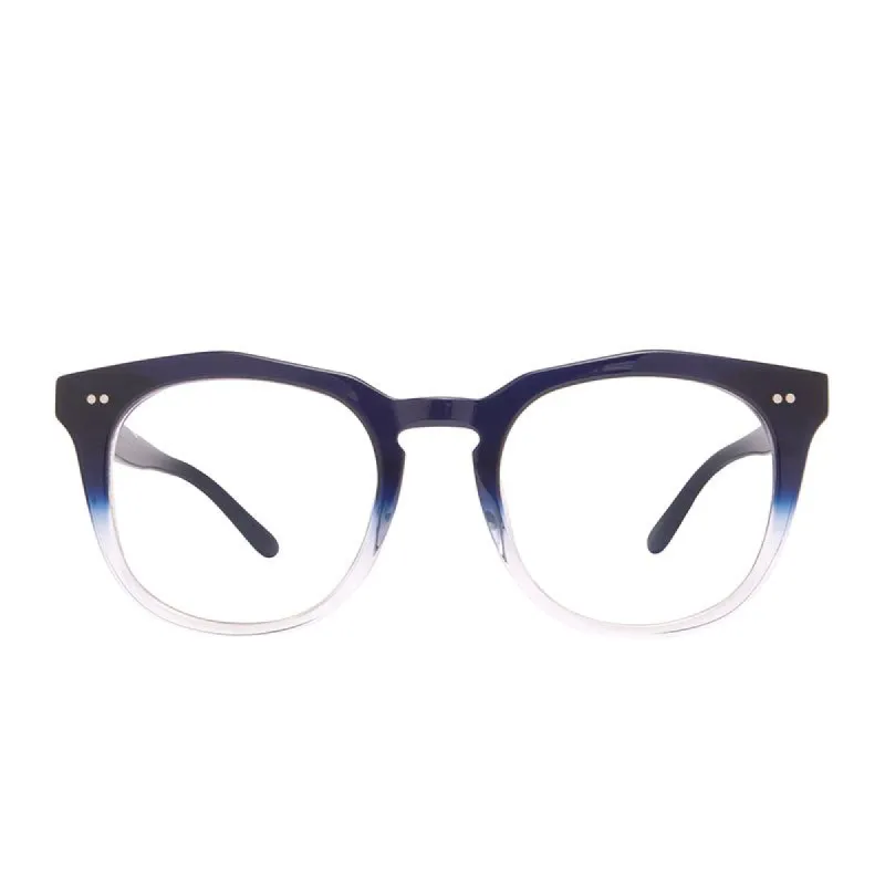 WESTON - NAVY OMBRE + BLUE LIGHT TECHNOLOGY CLEAR GLASSES sold by Diff Eyewear