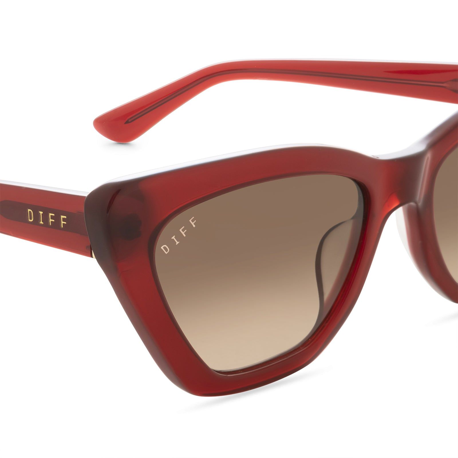 CAMILA - ROSEWOOD CRYSTAL + BROWN GRADIENT SUNGLASSES sold by Diff Eyewear product image thumbnail 3
