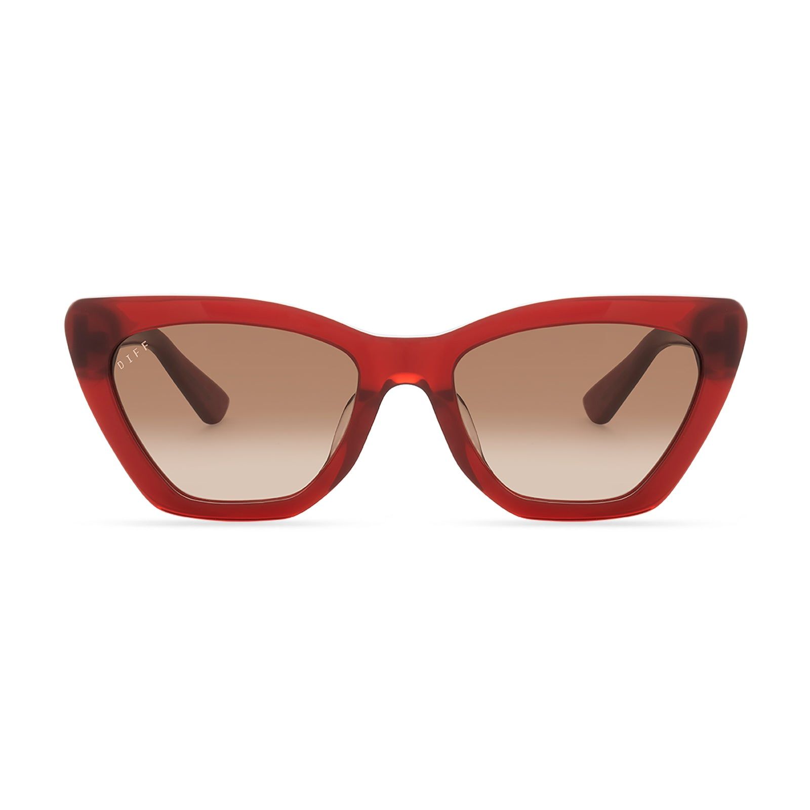 CAMILA - ROSEWOOD CRYSTAL + BROWN GRADIENT SUNGLASSES sold by Diff Eyewear