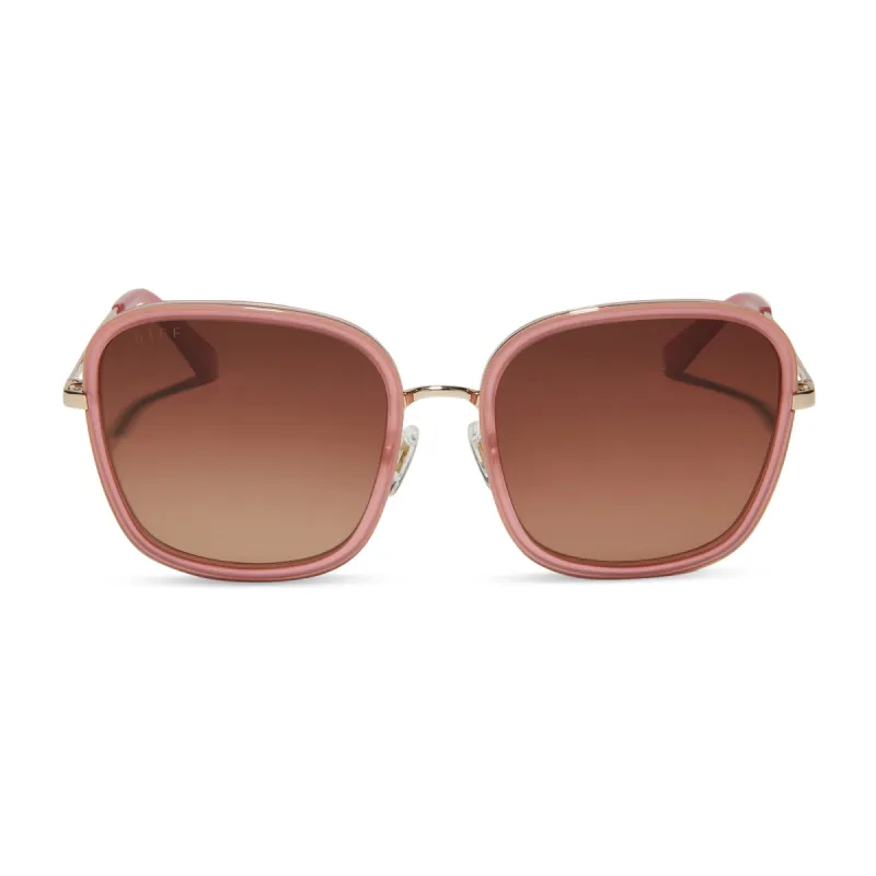 GENEVIVE - GUAVA + BROWN GRADIENT SUNGLASSES sold by Diff Eyewear