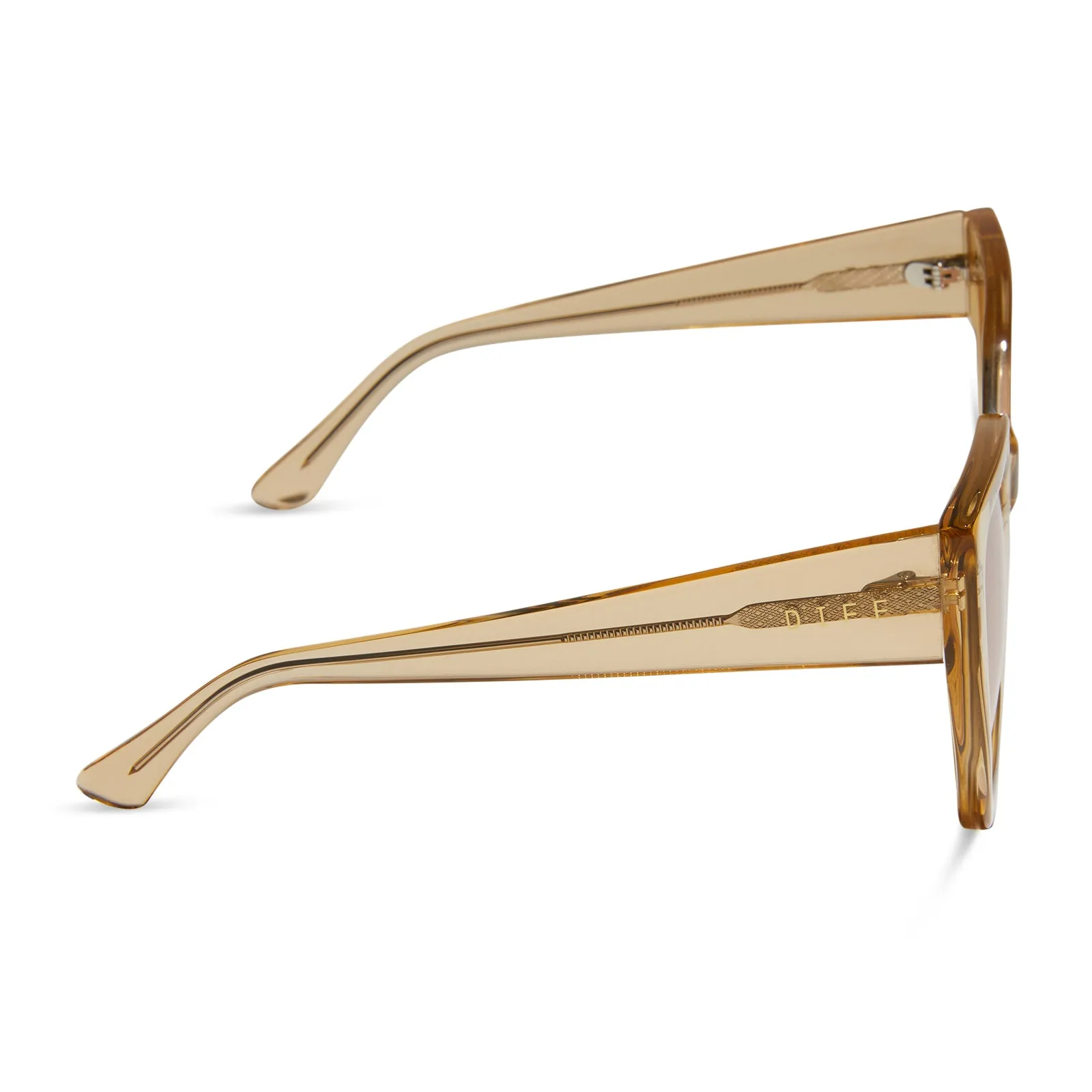 BLAIRE - HONEY CRYSTAL + HONEY CRYSTAL FLASH SUNGLASSES sold by Diff Eyewear product image thumbnail 3