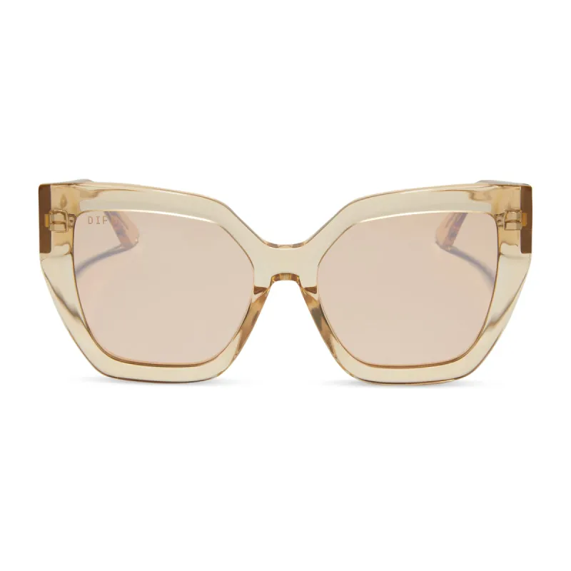 BLAIRE - HONEY CRYSTAL + HONEY CRYSTAL FLASH SUNGLASSES sold by Diff Eyewear