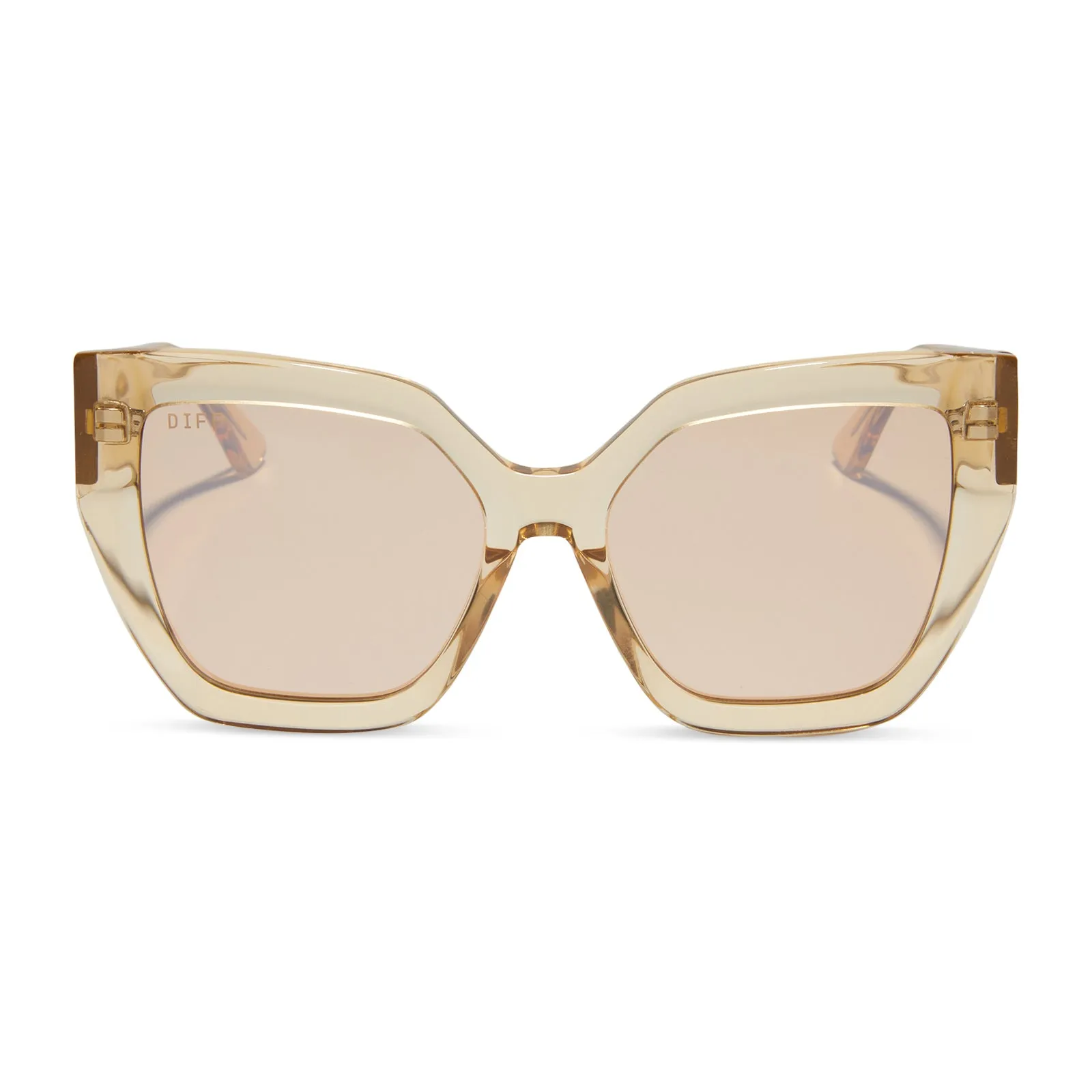 BLAIRE - HONEY CRYSTAL + HONEY CRYSTAL FLASH SUNGLASSES sold by Diff Eyewear