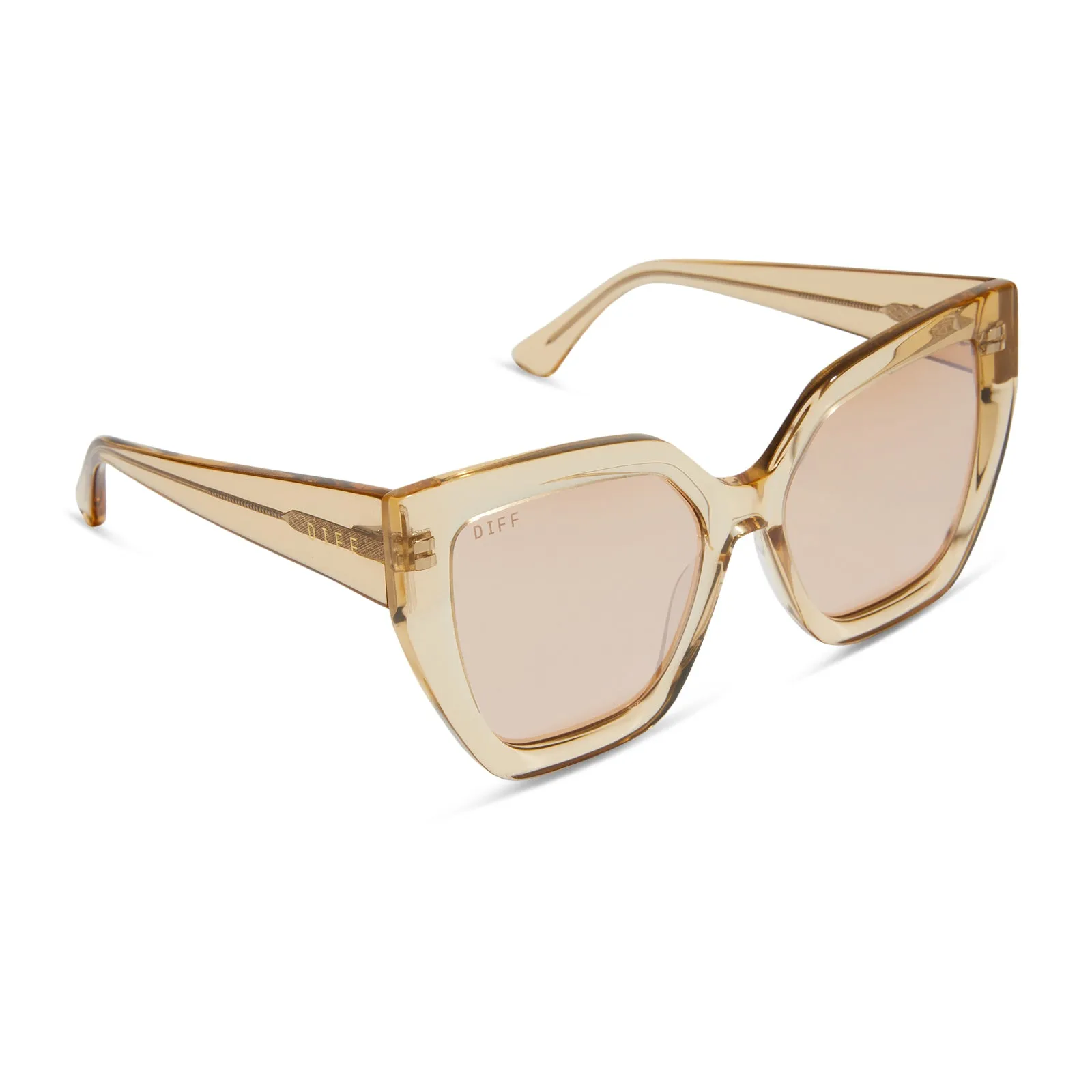 BLAIRE - HONEY CRYSTAL + HONEY CRYSTAL FLASH SUNGLASSES sold by Diff Eyewear product image thumbnail 2
