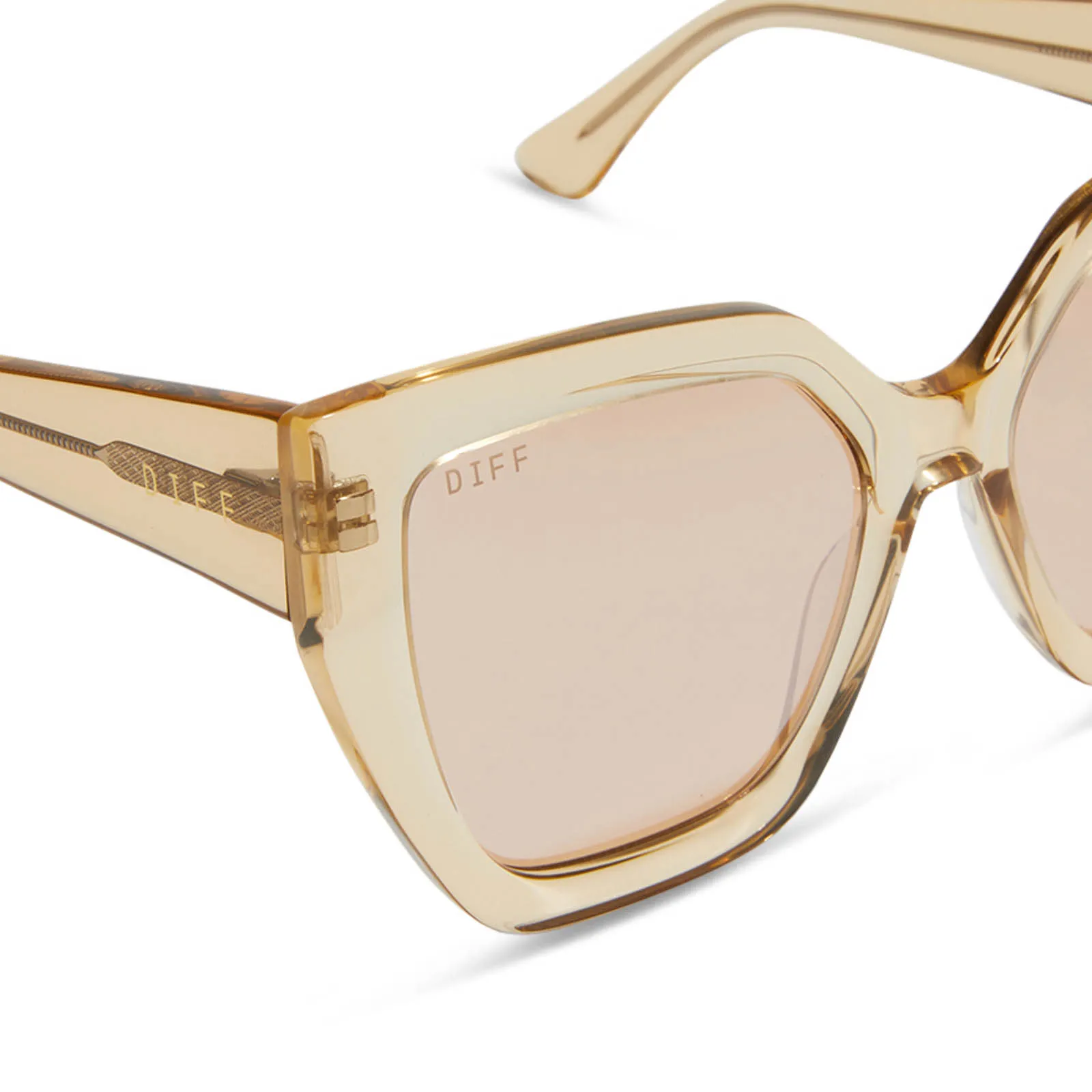 BLAIRE - HONEY CRYSTAL + HONEY CRYSTAL FLASH SUNGLASSES sold by Diff Eyewear product image thumbnail 4