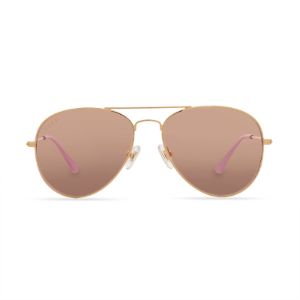 CRUZ - GOLD + CHERRY BLOSSOM MIRROR SUNGLASSES sold by Diff Eyewear