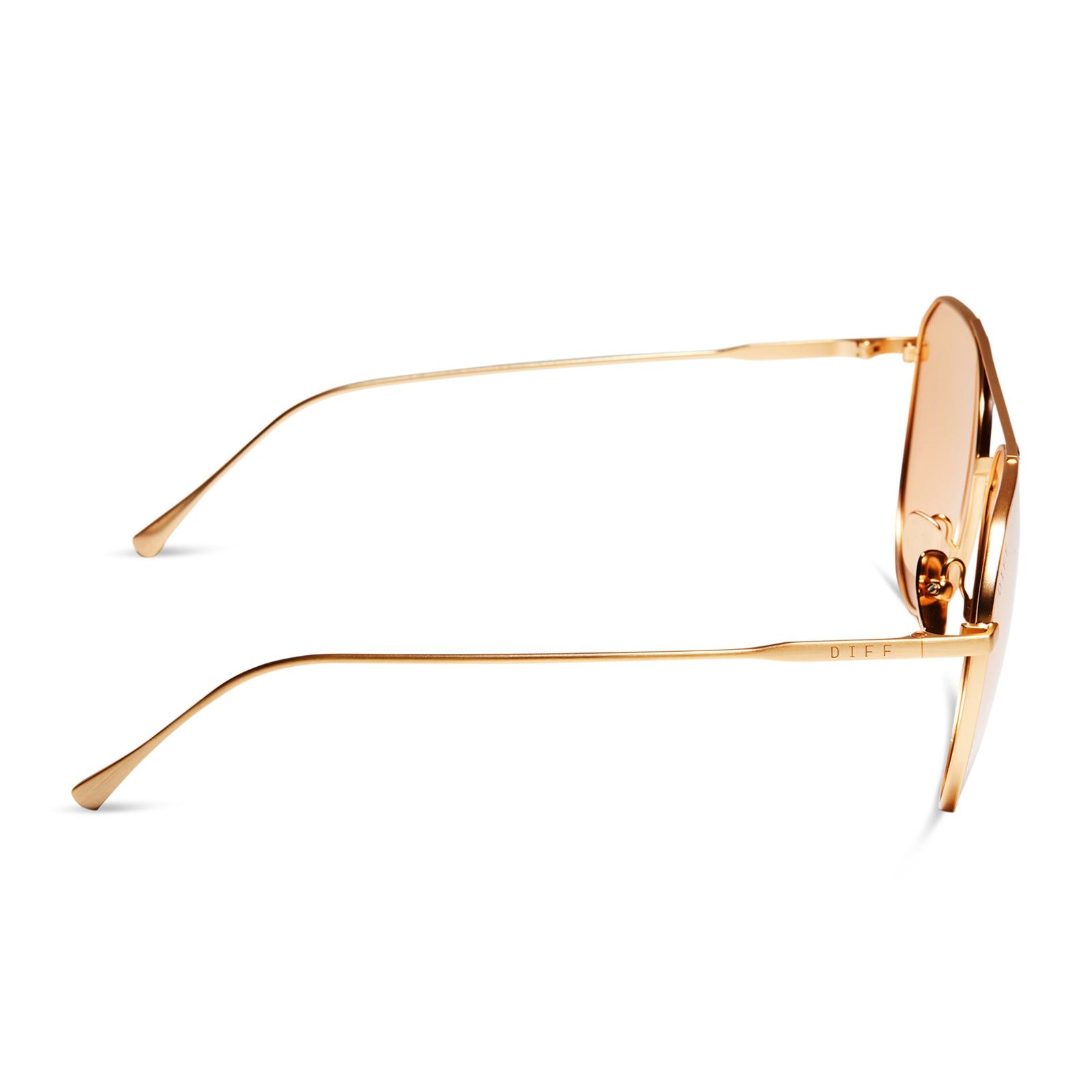 DASH - BRUSHED GOLD + BEIGE CORAL FLASH POLARIZED SUNGLASSES sold by Diff Eyewear product image thumbnail 3