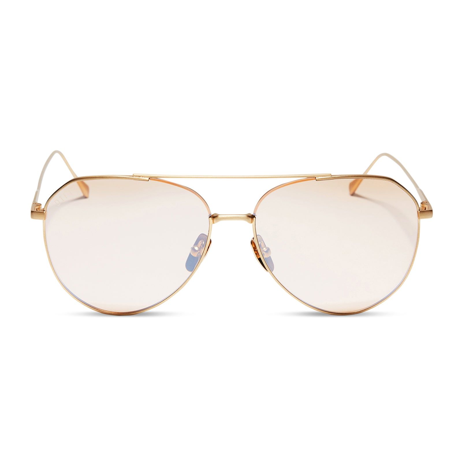 DASH - BRUSHED GOLD + BEIGE CORAL FLASH POLARIZED SUNGLASSES sold by Diff Eyewear