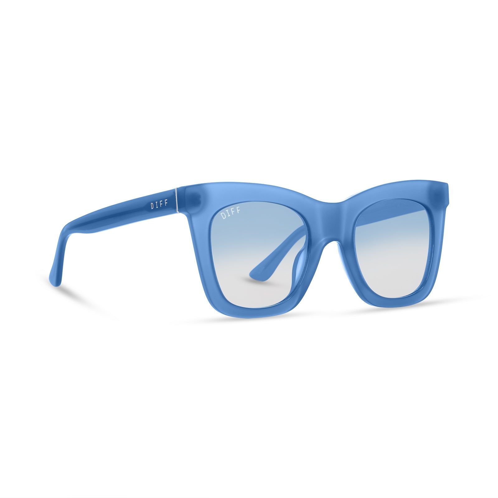 KAIA - AEGEAN BLUE + AEGEAN BLUE GRADIENT FLASH SUNGLASSES sold by Diff Eyewear product image thumbnail 4