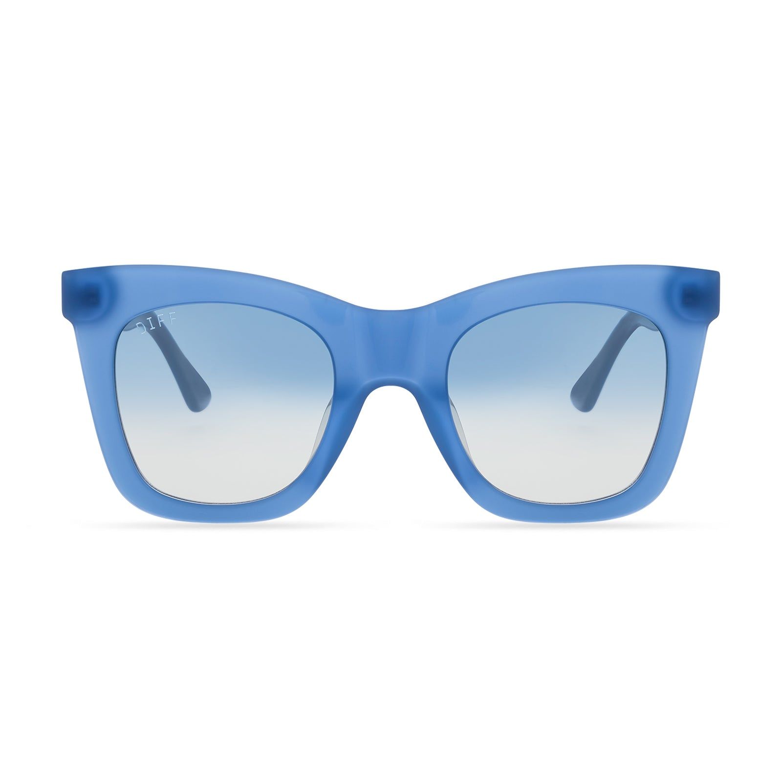 KAIA - AEGEAN BLUE + AEGEAN BLUE GRADIENT FLASH SUNGLASSES sold by Diff Eyewear