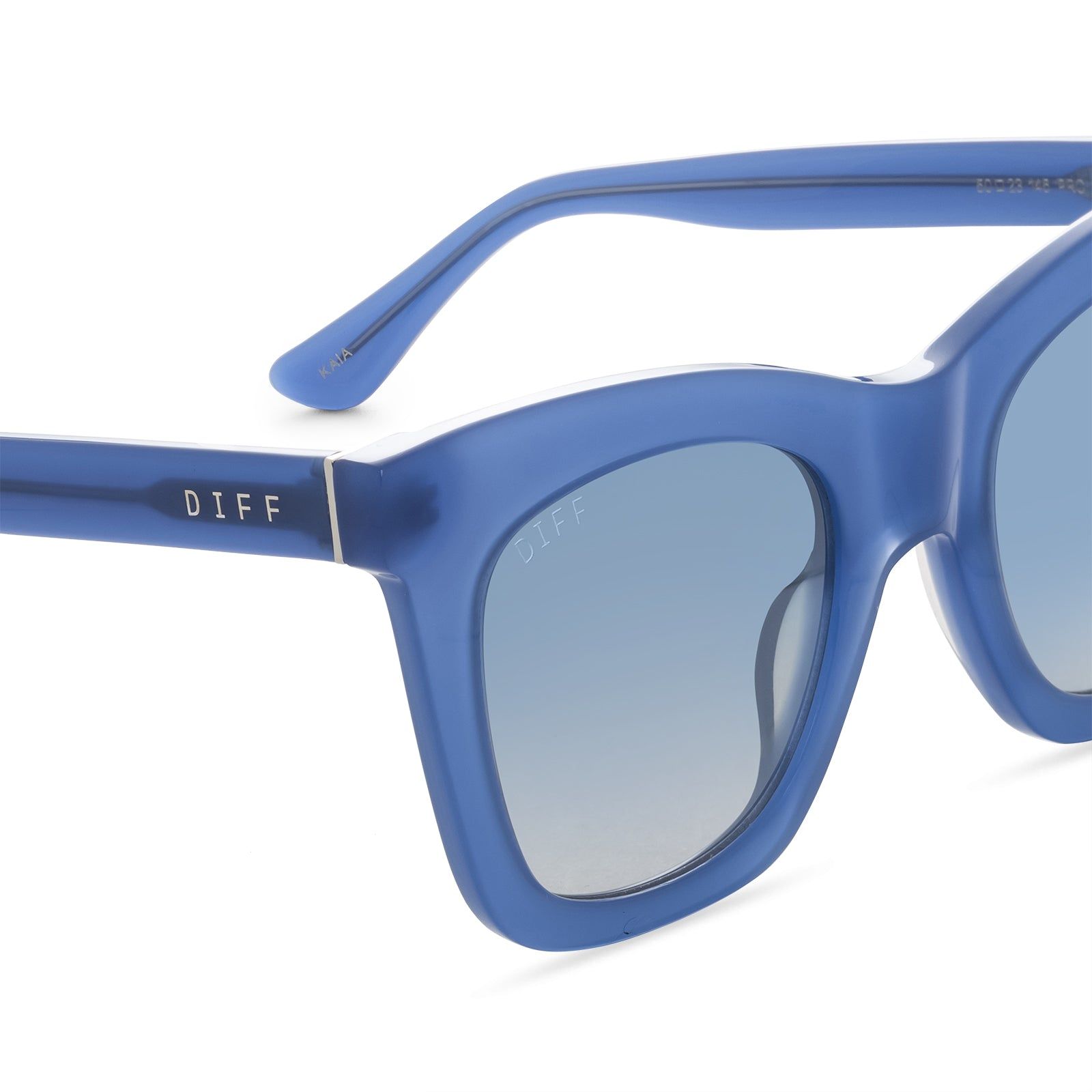 KAIA - AEGEAN BLUE + AEGEAN BLUE GRADIENT FLASH SUNGLASSES sold by Diff Eyewear product image thumbnail 2