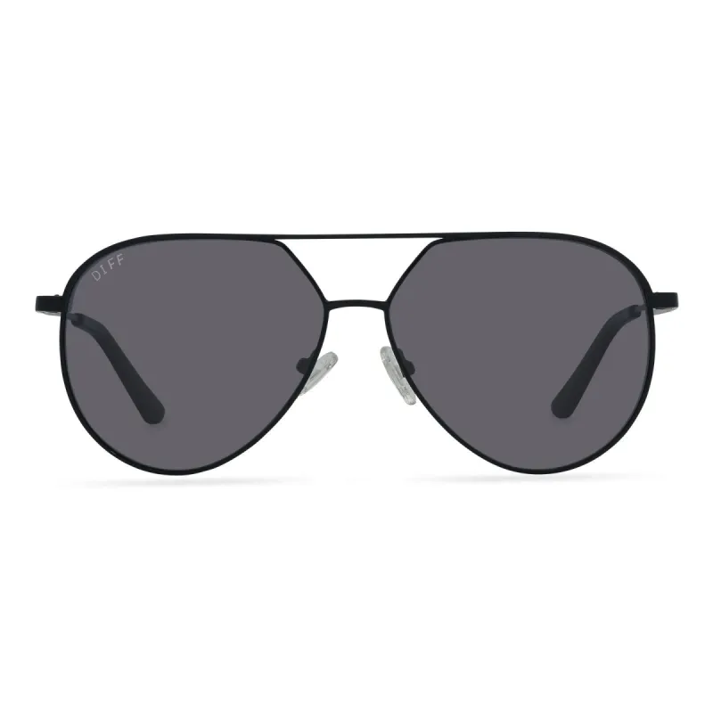 COLIN - BLACK + GREY + POLARIZED SUNGLASSES sold by Diff Eyewear